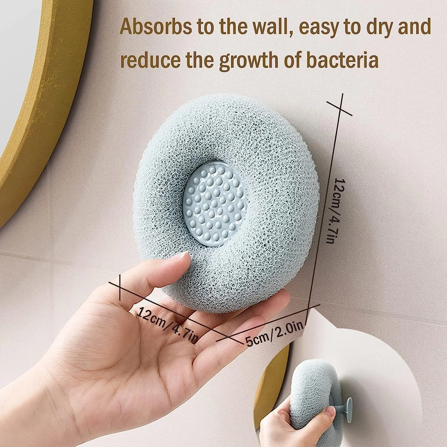 Flower Bath Sponge – Soft Exfoliator with Suction Cup | VelvaBloom - Image 6