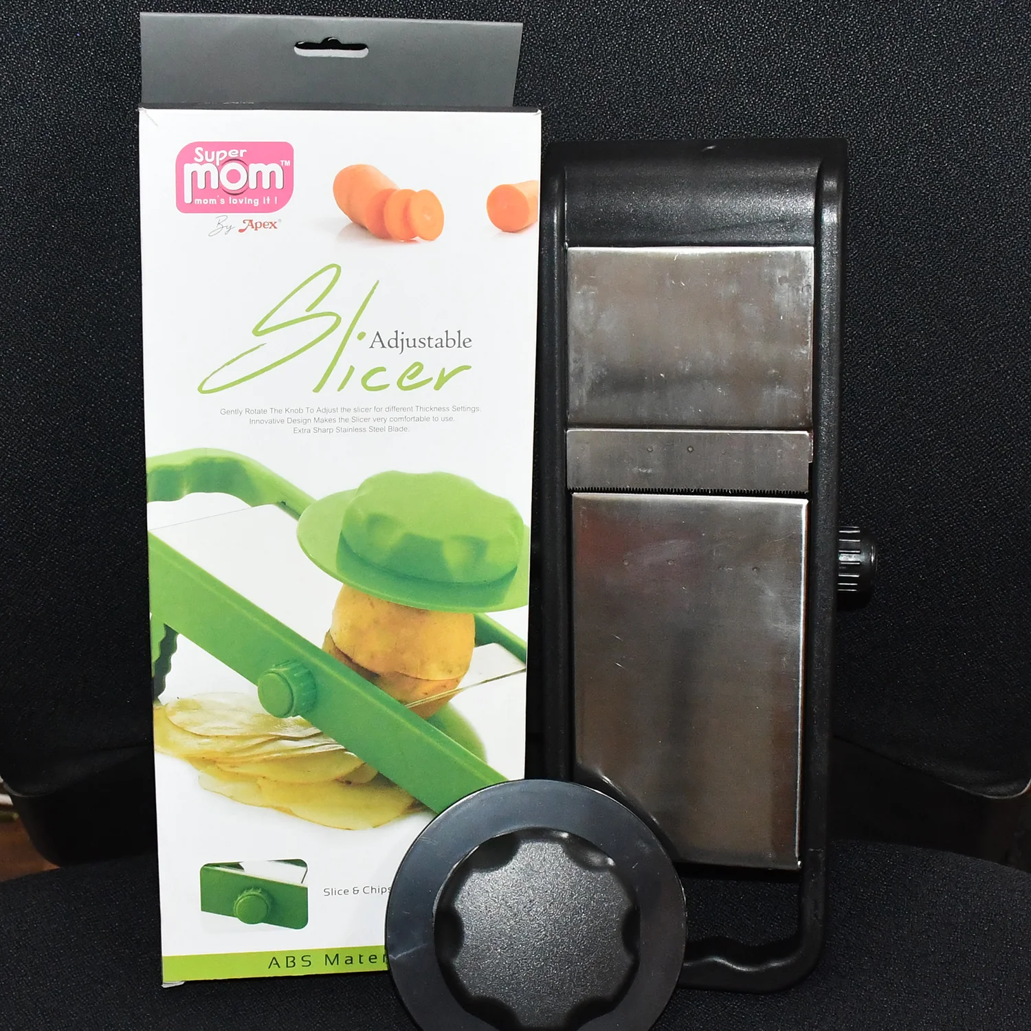 Adjustable Slicer – Black & Silver Plastic | Supermom - Image 8