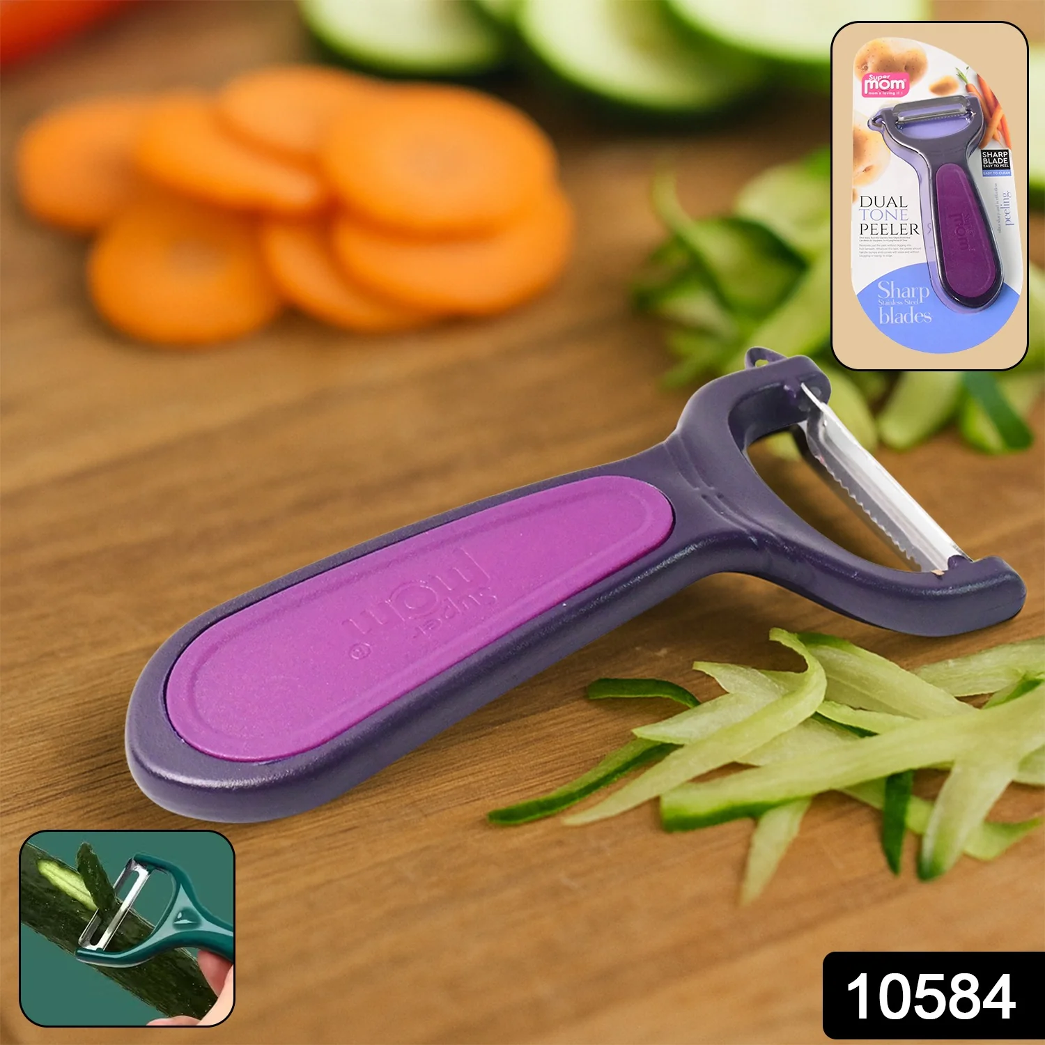 Vegetable Peeler – Ultra Sharp Stainless Steel Dual Tone Design - Image 2