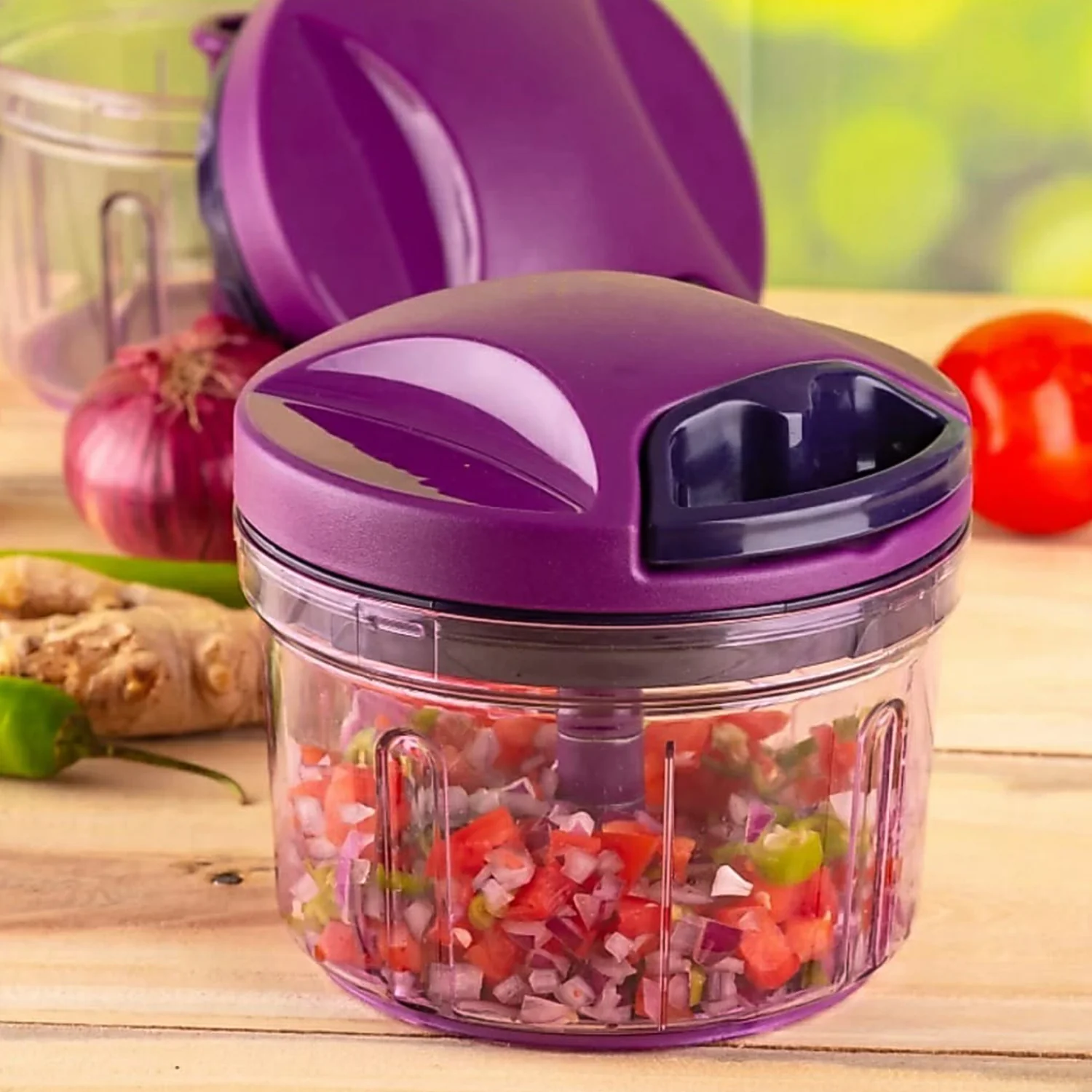 Vegetable Chopper 750ml – Efficient Pull String Cutter - Image 4