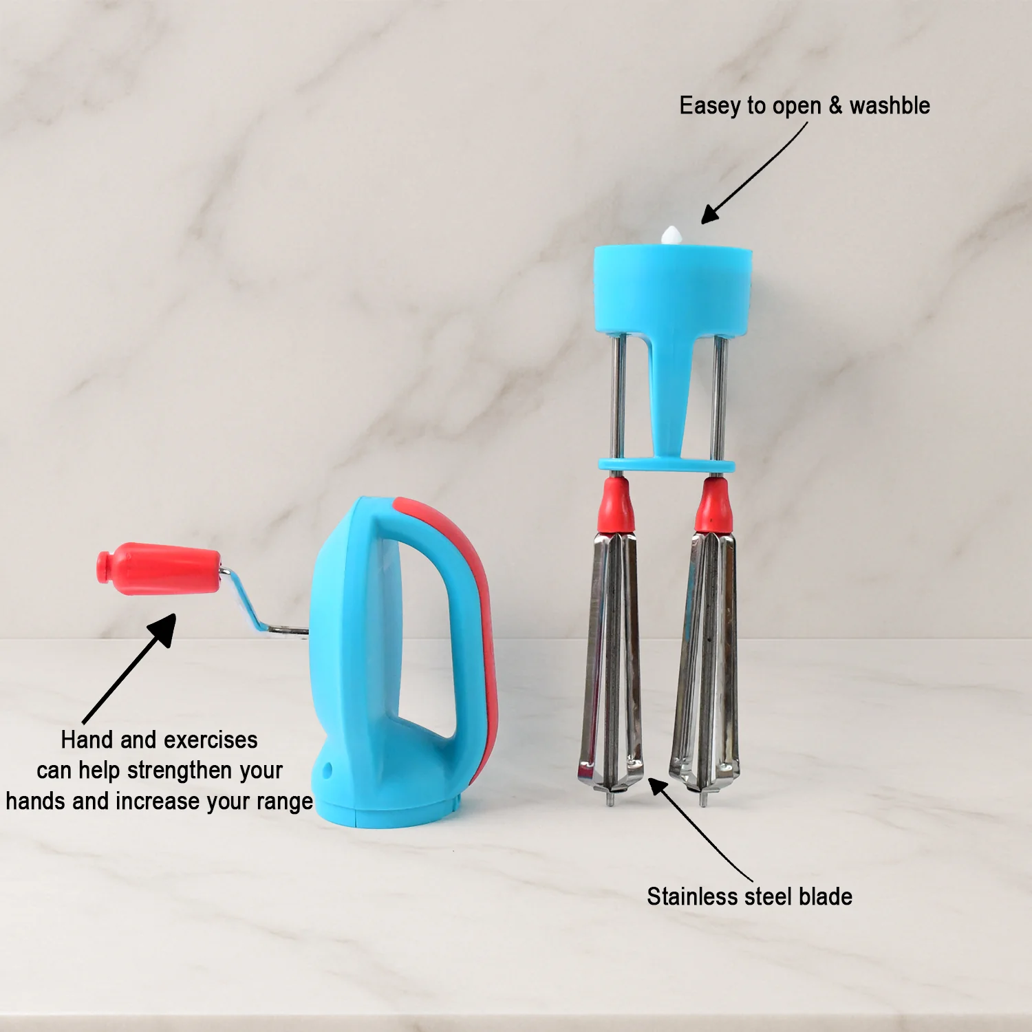 Manual Hand Beater – High-Speed Dual Stainless Steel Whisks - Image 7