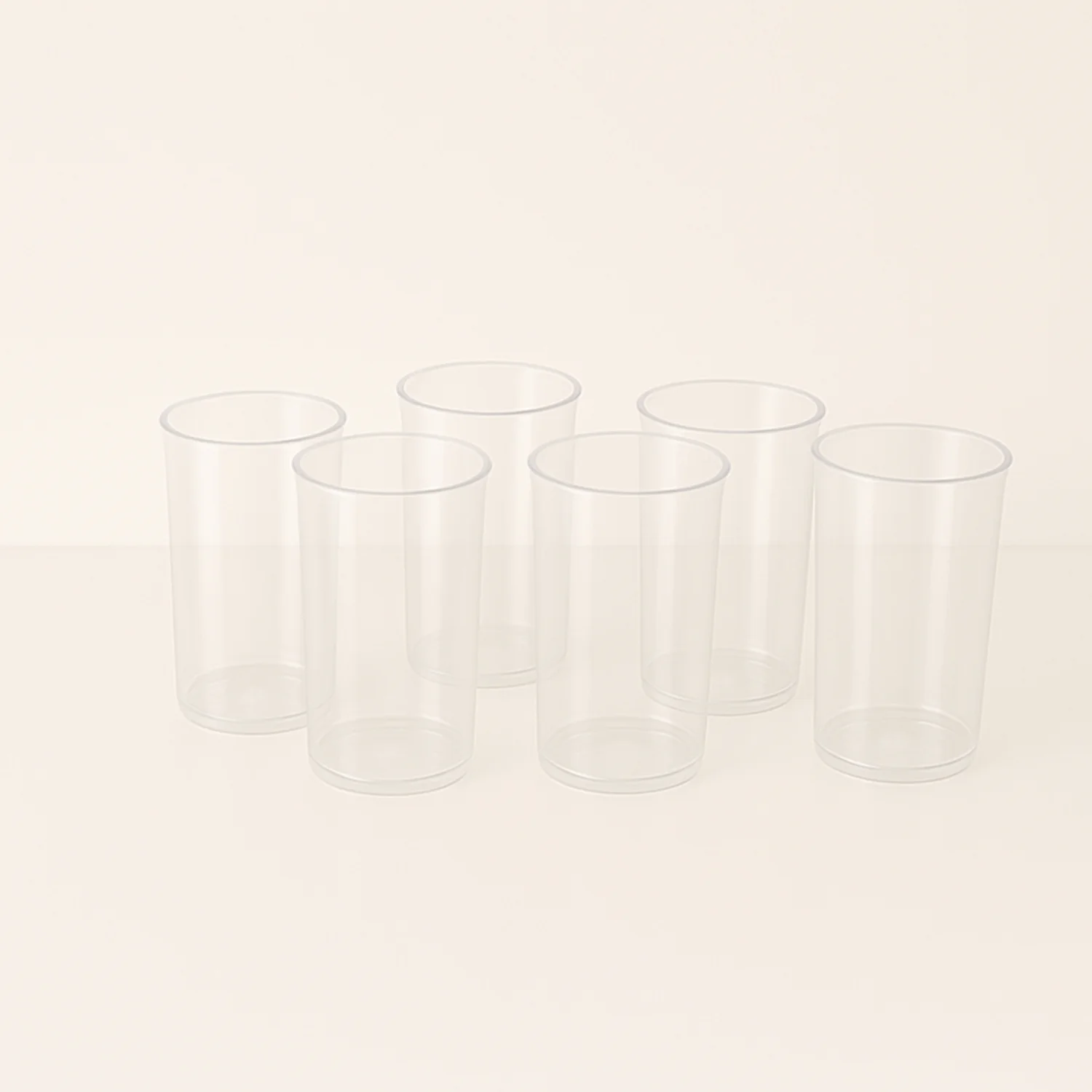 Martini Clear Glass Set – 6 Durable 300ml Plastic Tumblers - Image 5