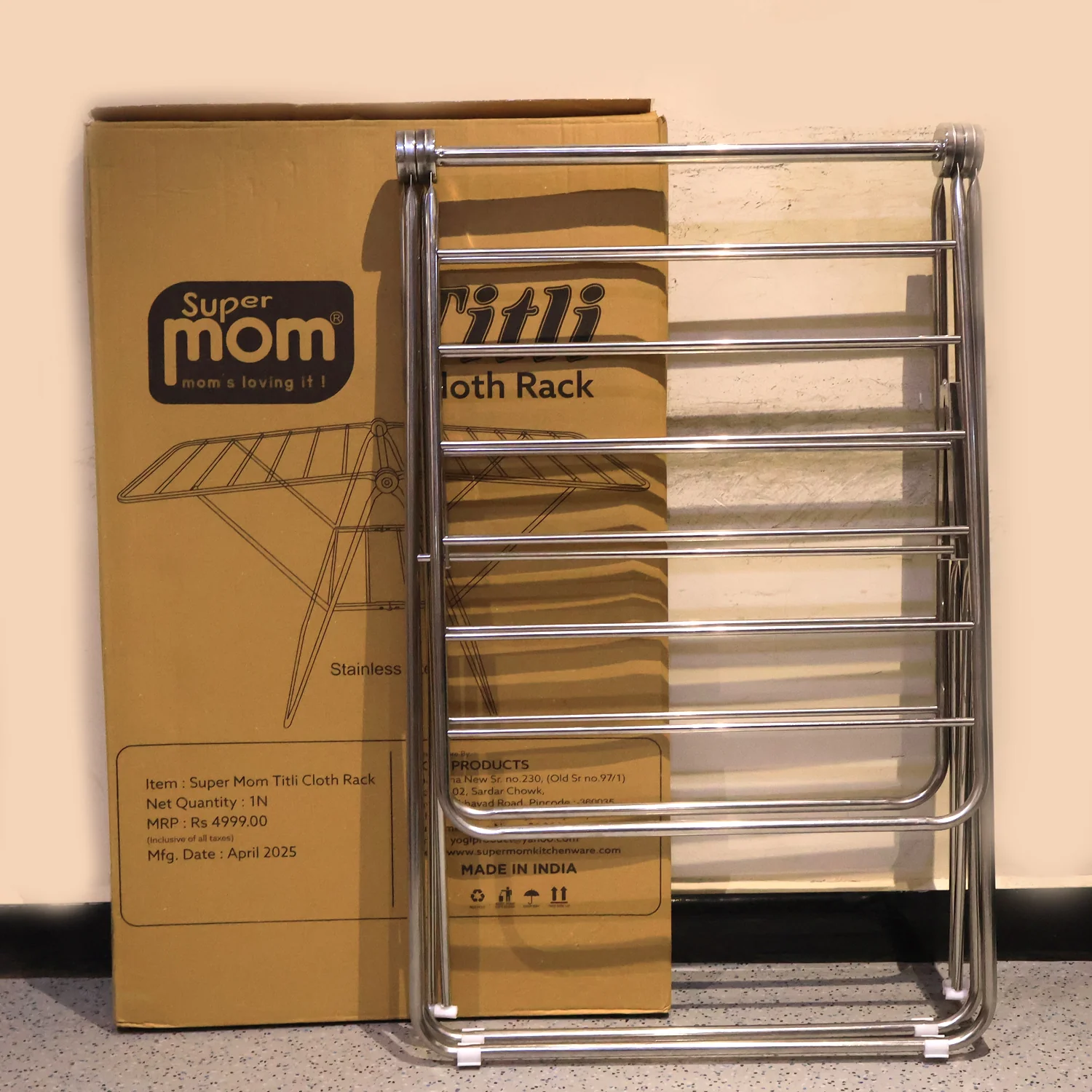 Cloth Drying Stand – Heavy Duty Foldable Stainless Steel Laundry Rack - Image 8