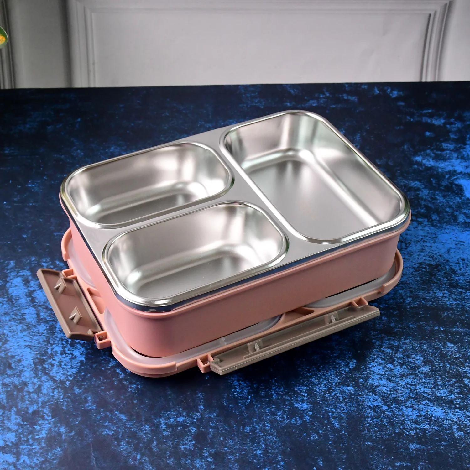 Stainless Steel Lunch Box – Premium 3-Partition Leakproof Tiffin - Image 3