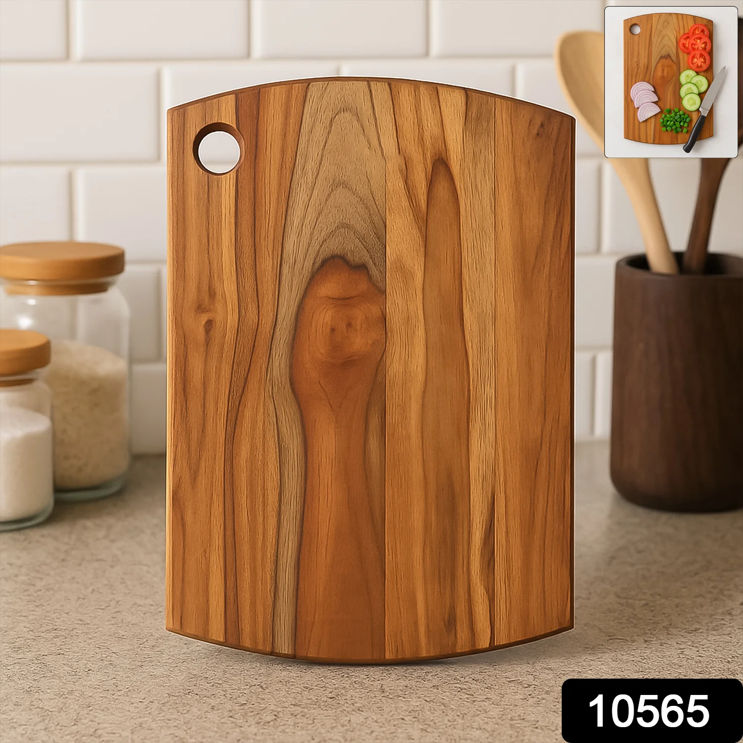Teak Wood Chopping Board – Durable & Heavy Duty Kitchen Essential - Image 2