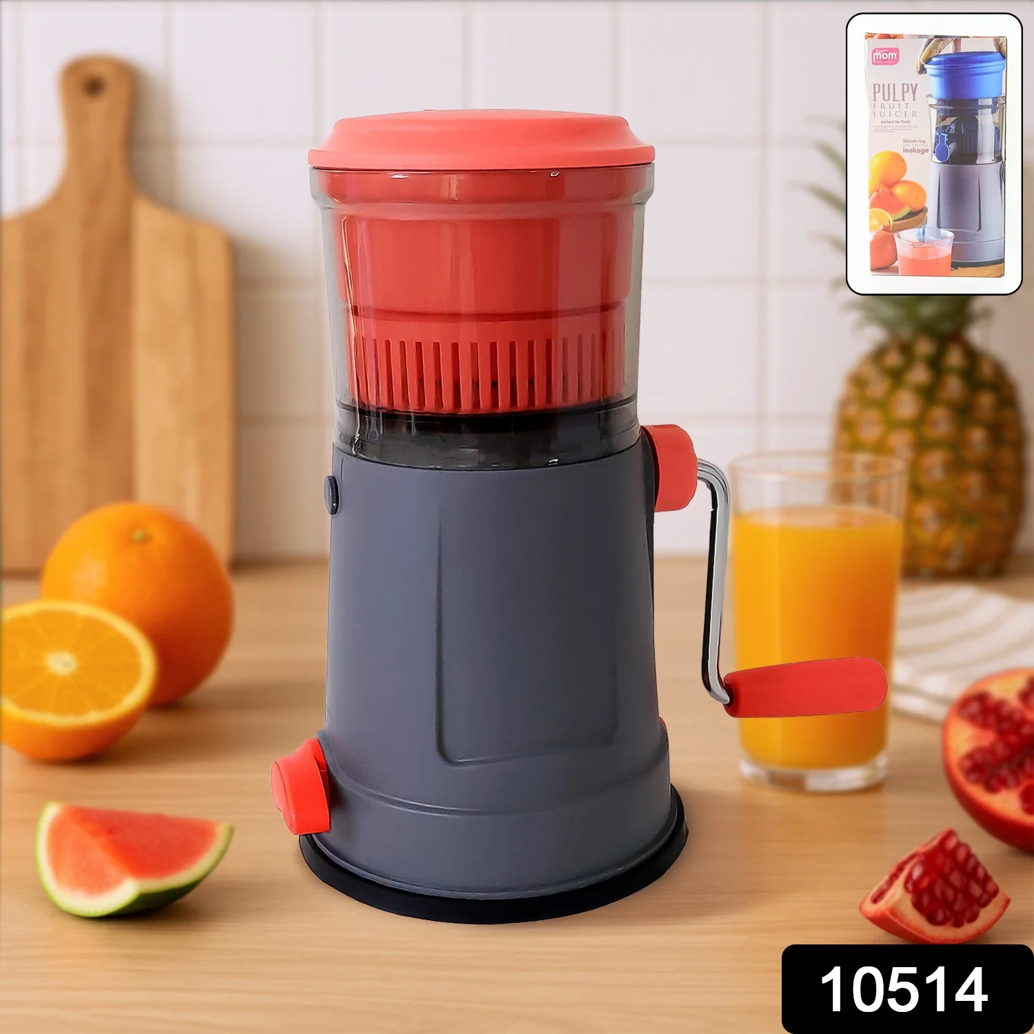 Fruit Juicer with Extra Long Handle & Silicone Ring – Easy Manual Juicing - Image 2