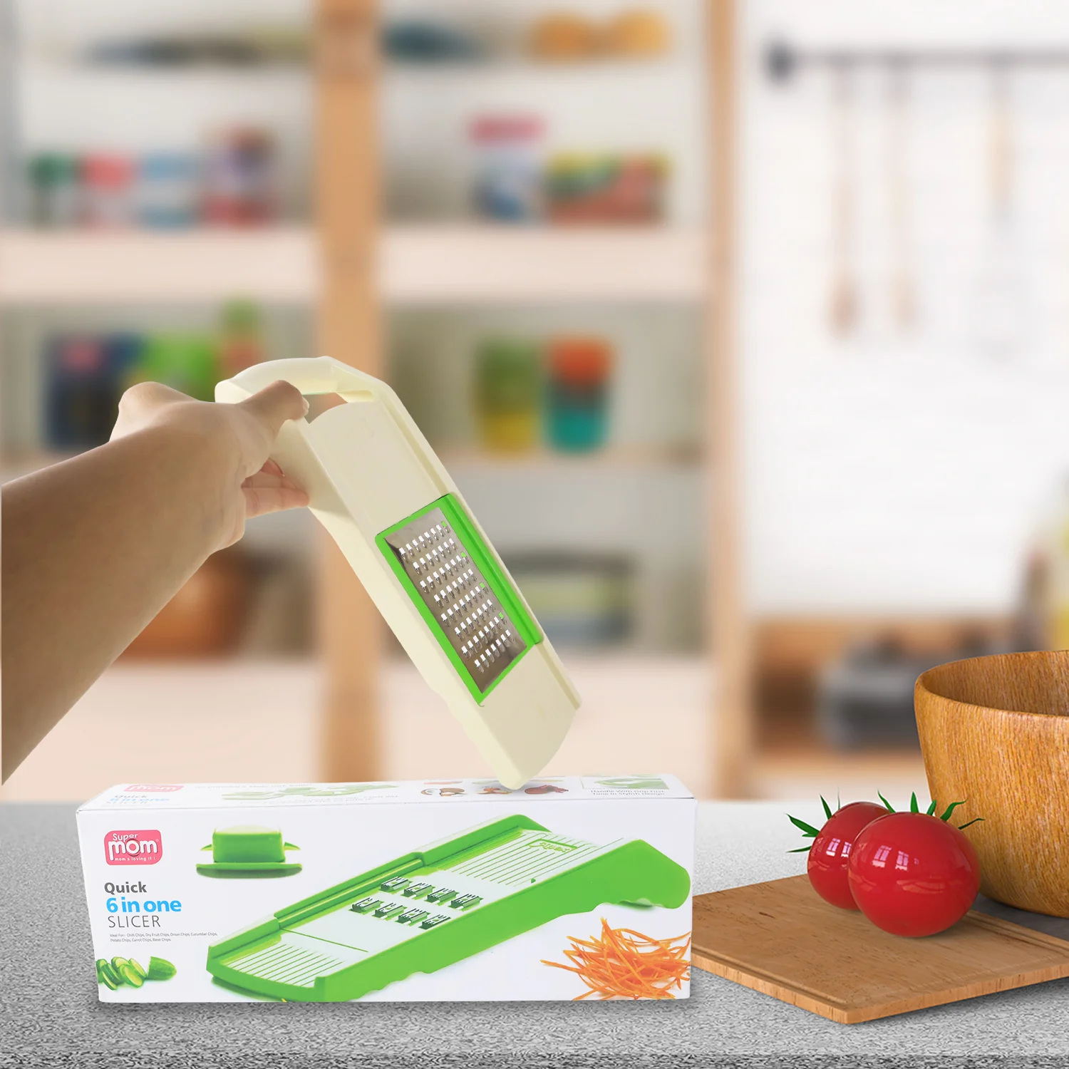 6-in-1 Vegetable Slicer – Multipurpose Kitchen Cutter with SS Blades - Image 8
