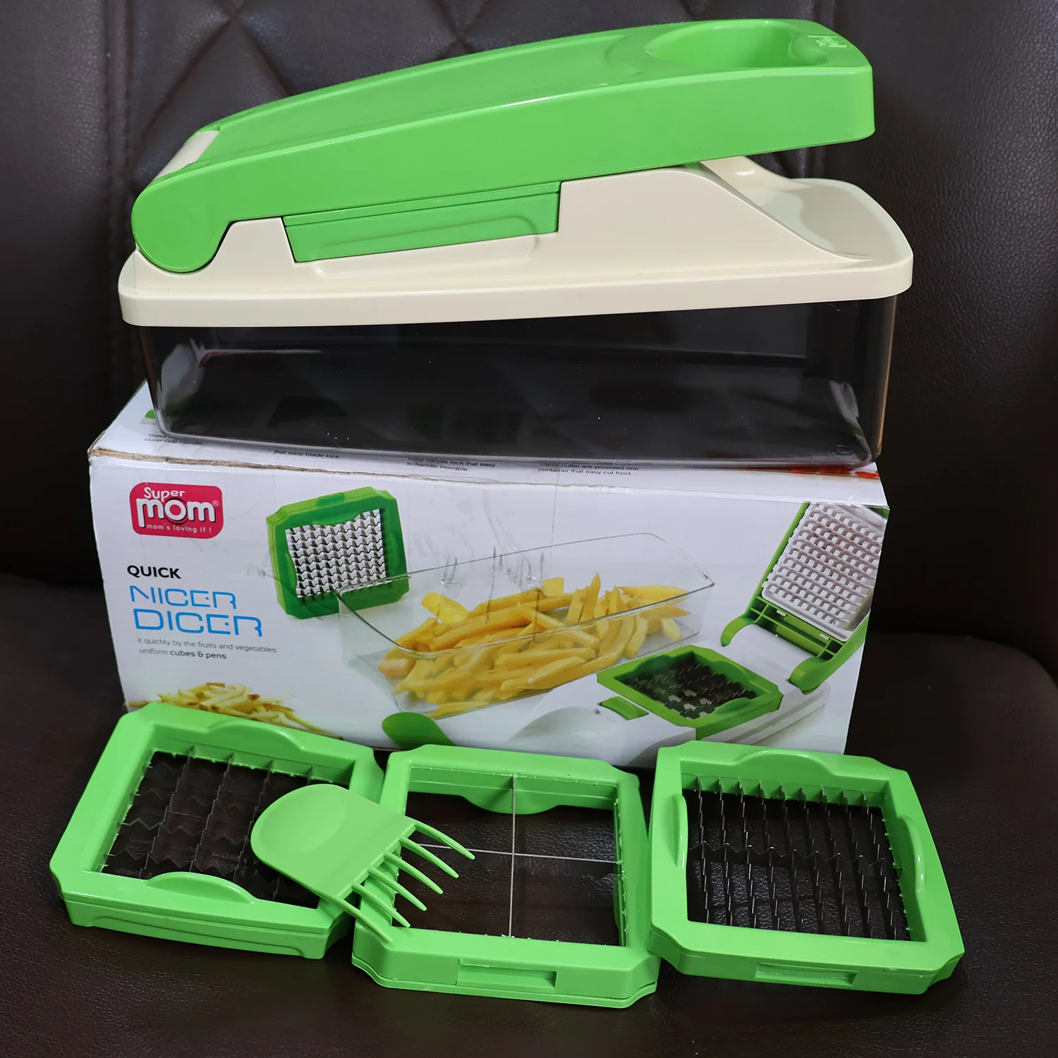 Vegetable Chopper – Quick Nicer Dicer with 4 Stainless Blades - Image 9