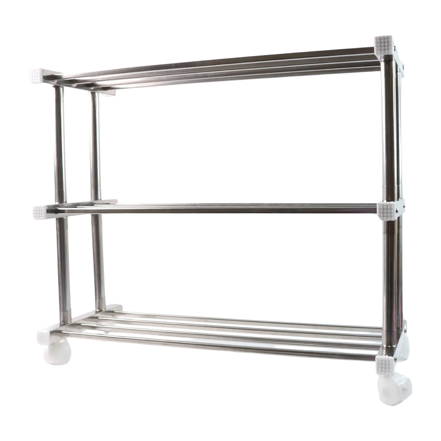 3-Layer Stainless Steel Shoe Rack – Durable & Space-Saving Organizer - Image 5
