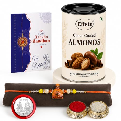 Swami Maharaj Rakhi Combo - Raksha Bandhan Gift with Choco Almonds 96gm, Pack of 5 - Image 6