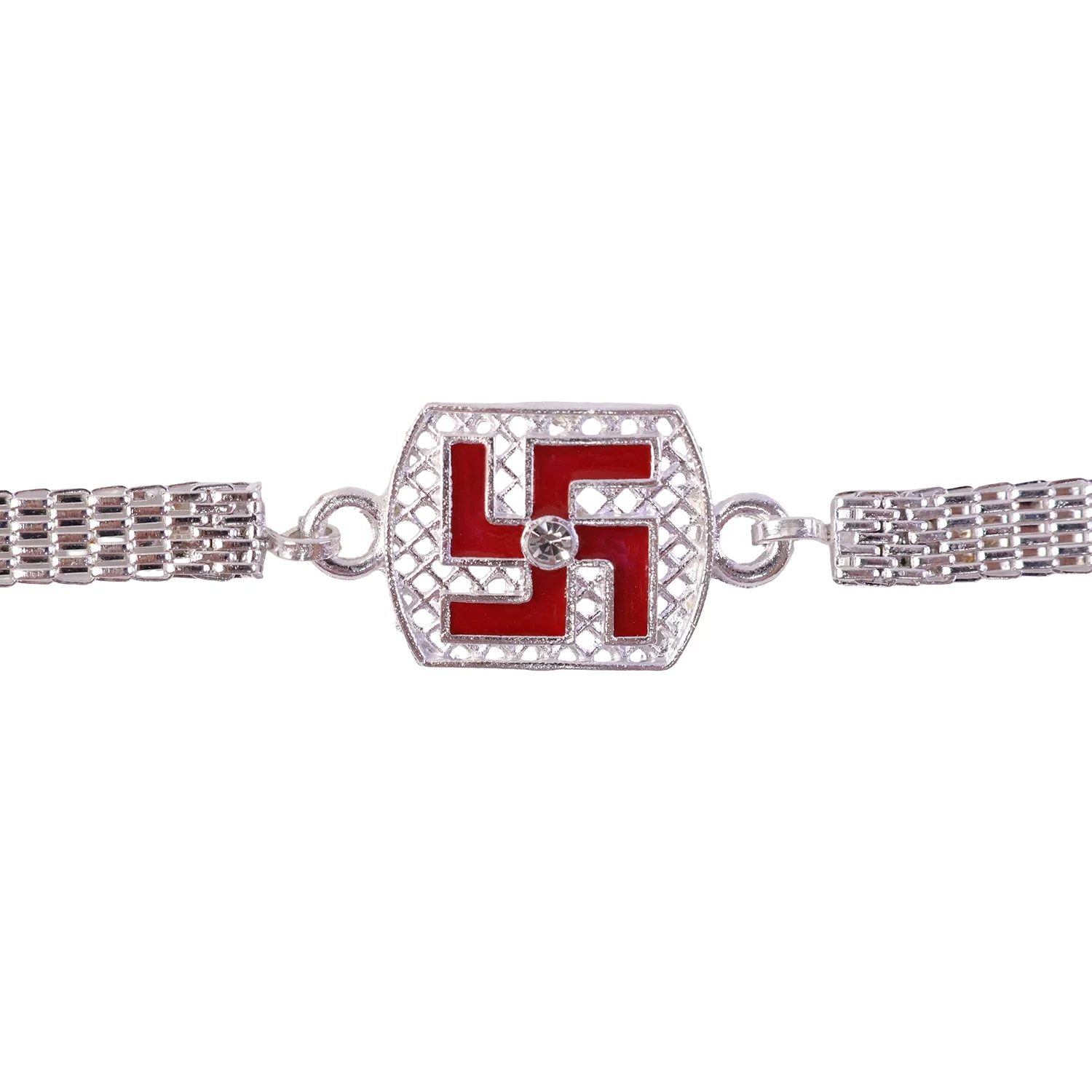 Swastik Symbol Chain Style Premium Designer Rakhi for Brother - Image 5