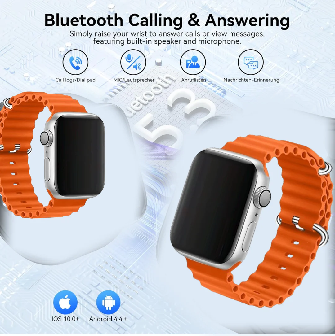 T800 Smartwatch – 49mm Bluetooth Call & Wireless Charge | TrackAura - Image 3
