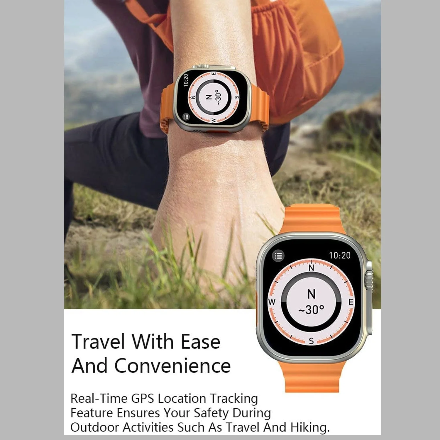 T800 Smartwatch – 49mm Bluetooth Call & Wireless Charge | TrackAura - Image 9