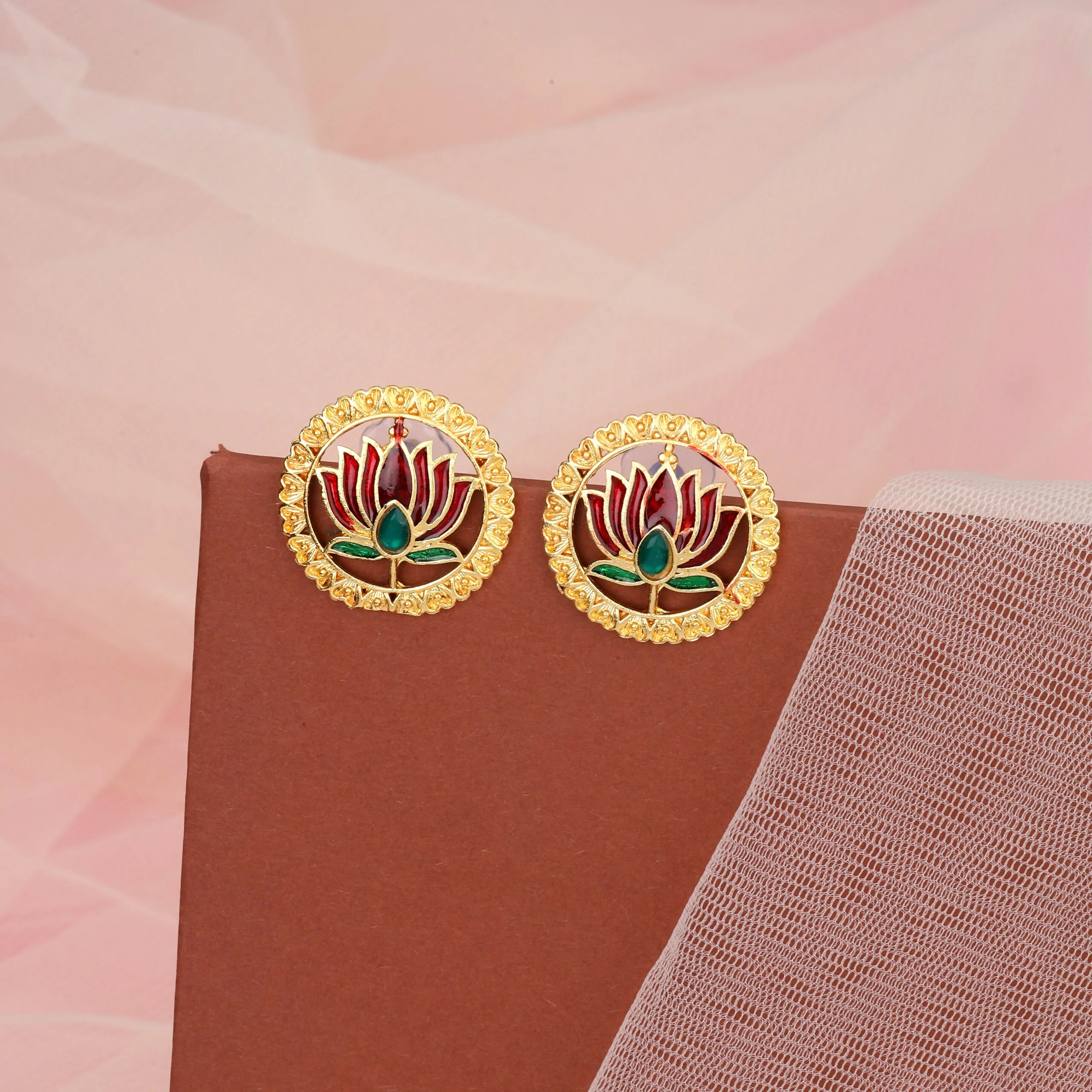 Lakshmi Coin Choker Necklace – Classic Temple Jewellery Set with Jhumka Earrings - Image 4