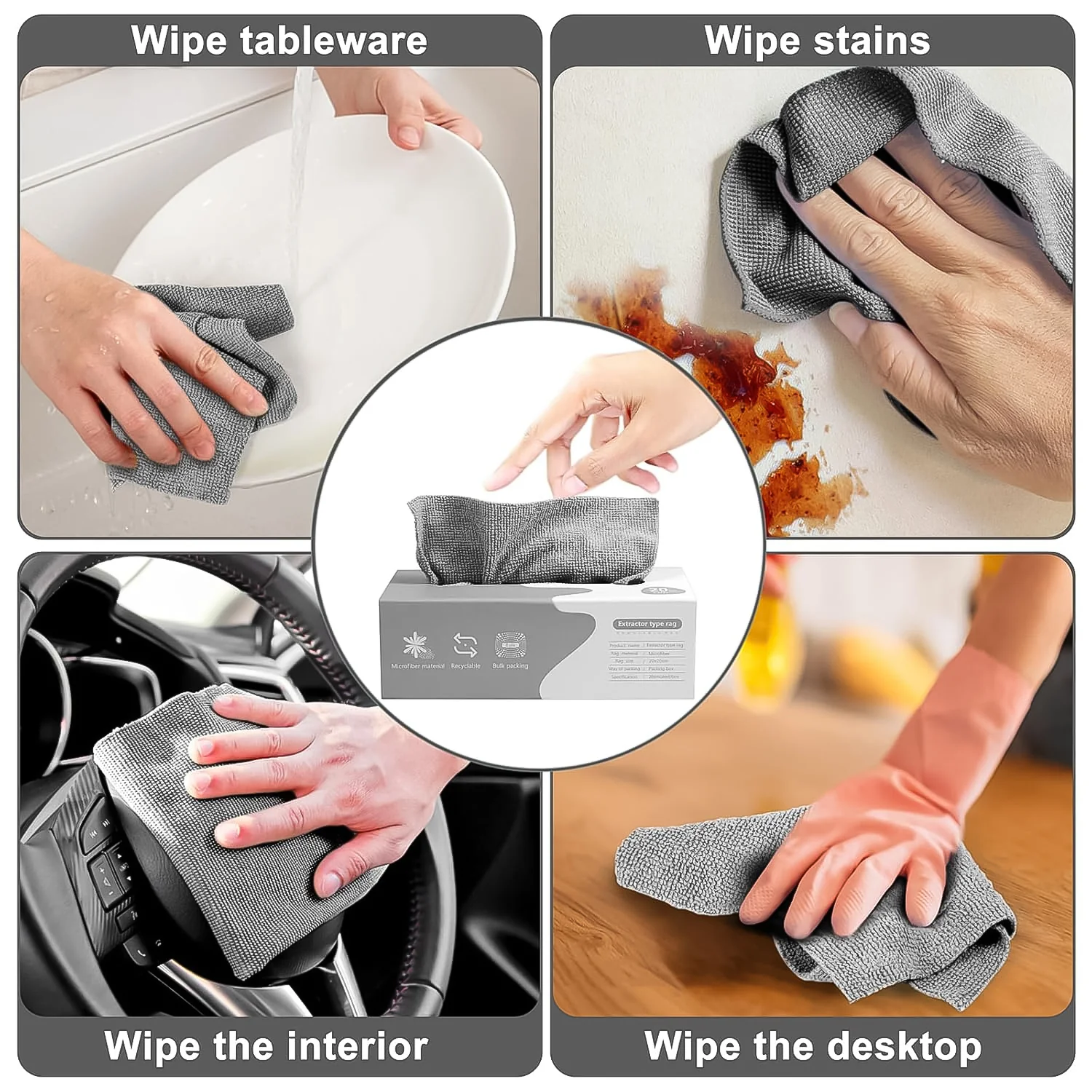 Magic Wipe Cleaning Cloths – Thick, Absorbent & Multi-Purpose (20 Pc) - Image 3