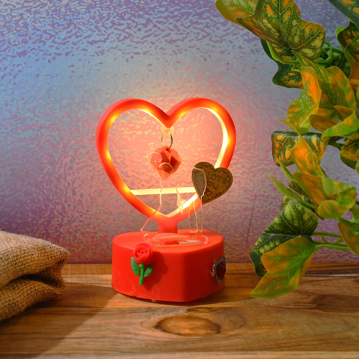 Romantic Heart-Shaped LED Light – Soft Glow Decorative Showpiece - Image 6