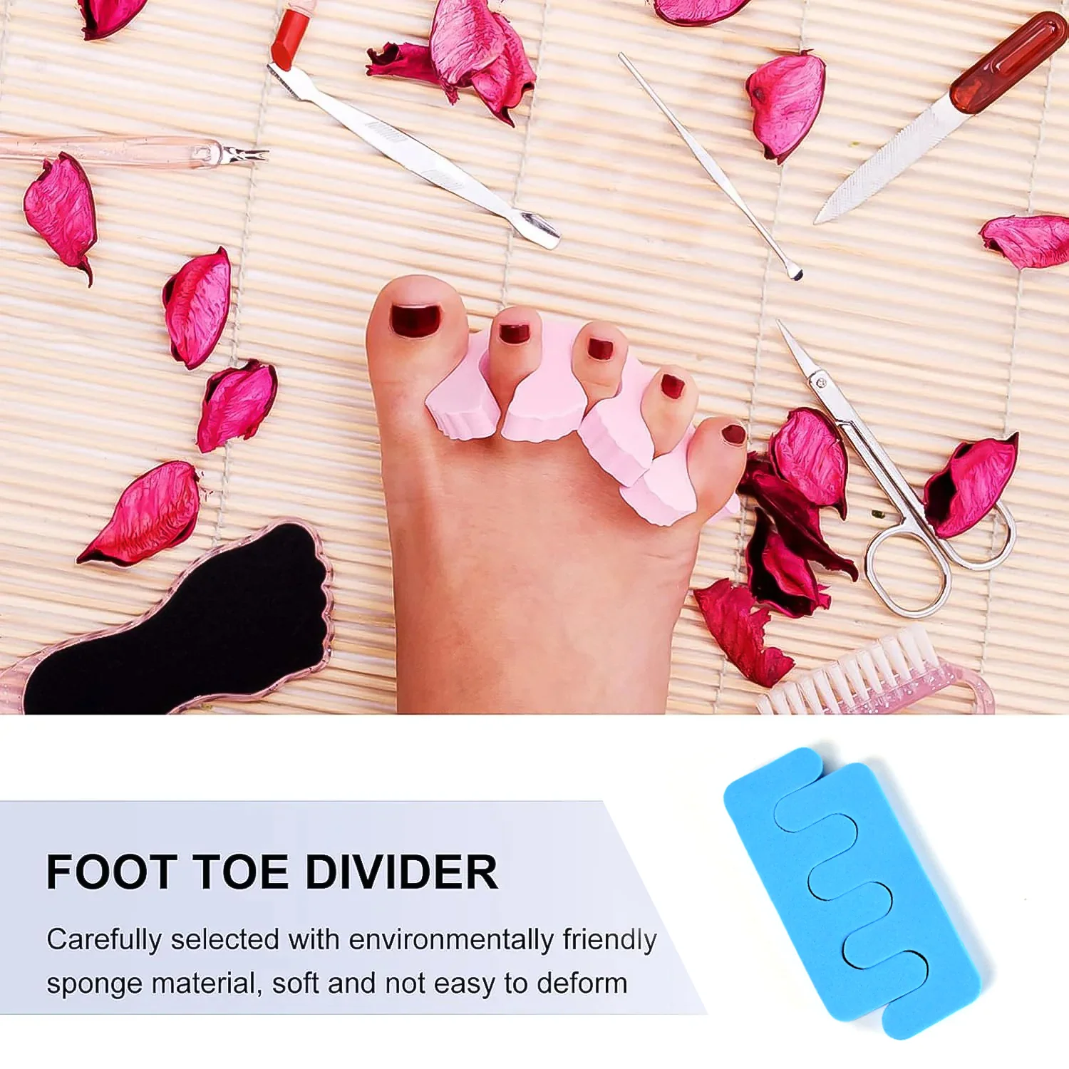 Toe Separators Sponge – Comfortable Toe Spacers for Pedicure | Velvet Wellness - Image 4