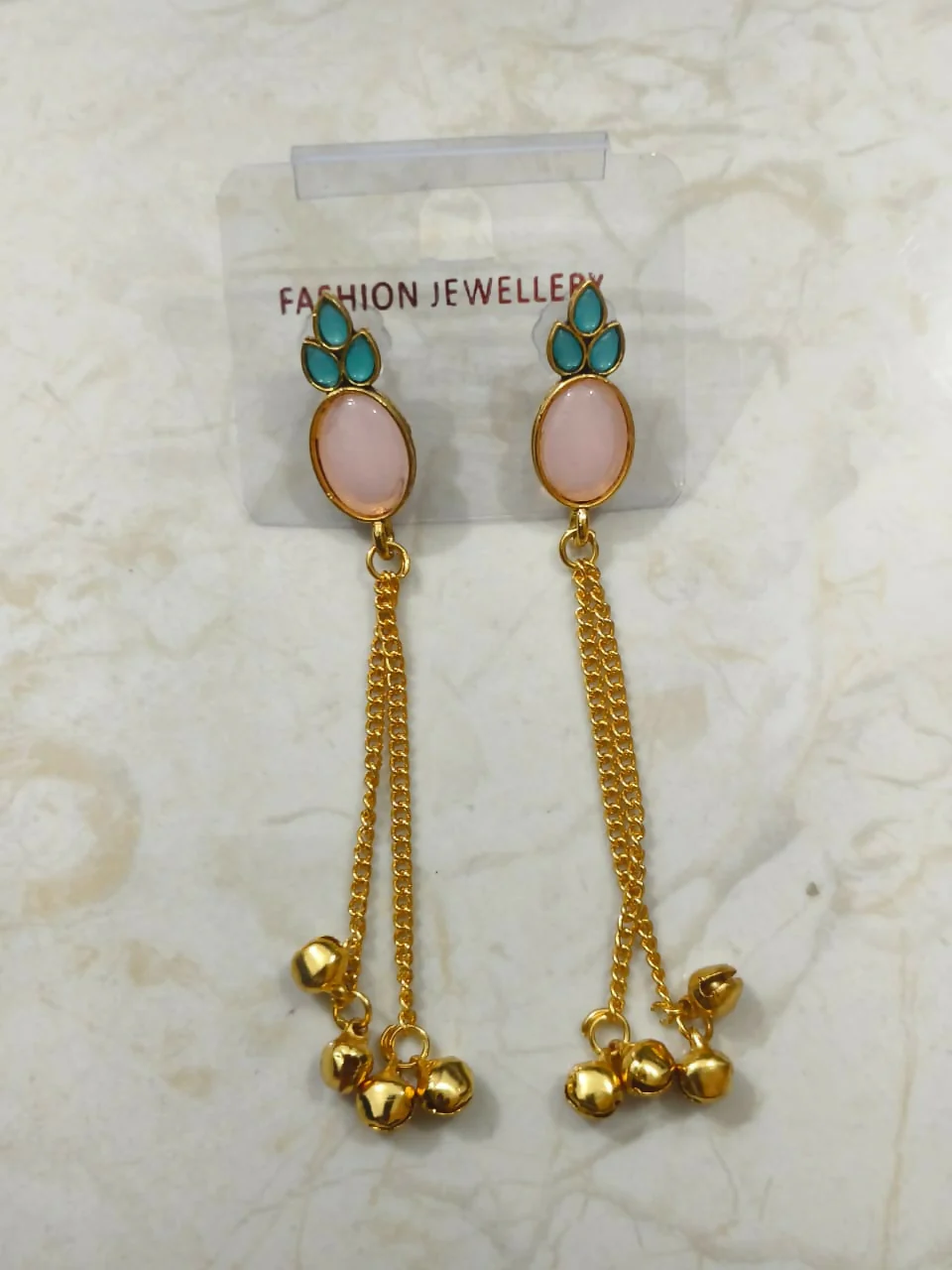 Antique Pearl Jhumka Earrings – Traditional Gold Finish & Elegant Design - Image 5