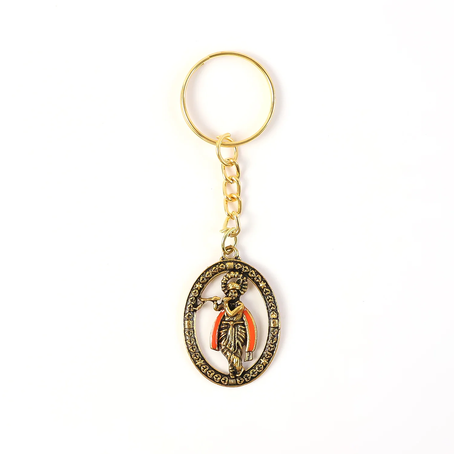 Lord Krishna Metal Keychain – Traditional Spiritual Accessory - Image 5