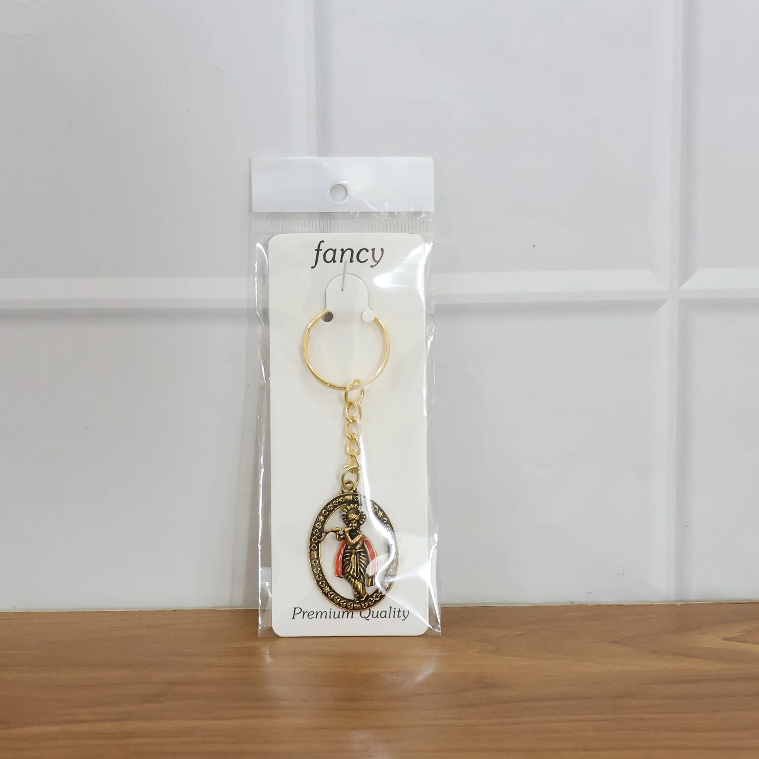 Lord Krishna Metal Keychain – Traditional Spiritual Accessory - Image 7