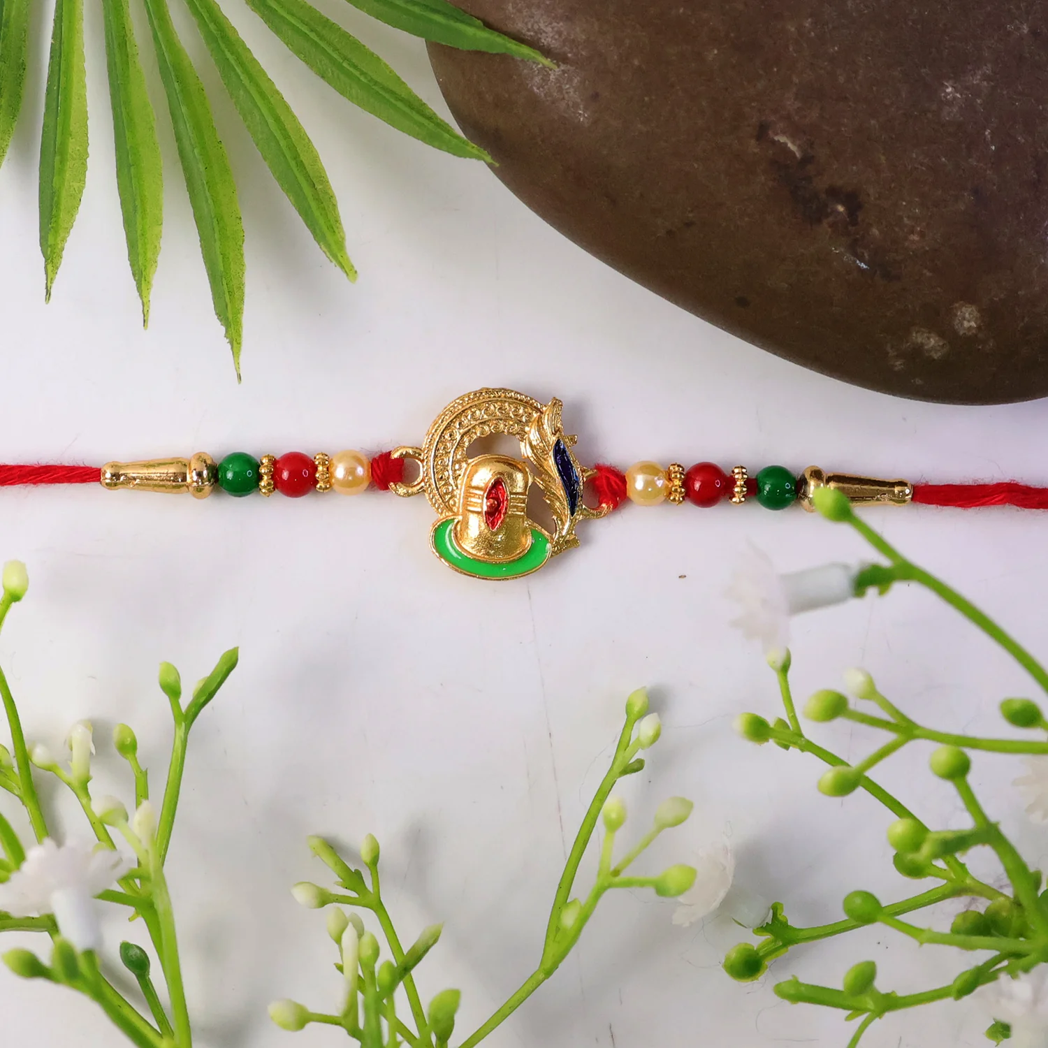 Ganesha Rakhi – Traditional Beaded Design for Raksha Bandhan - Image 5