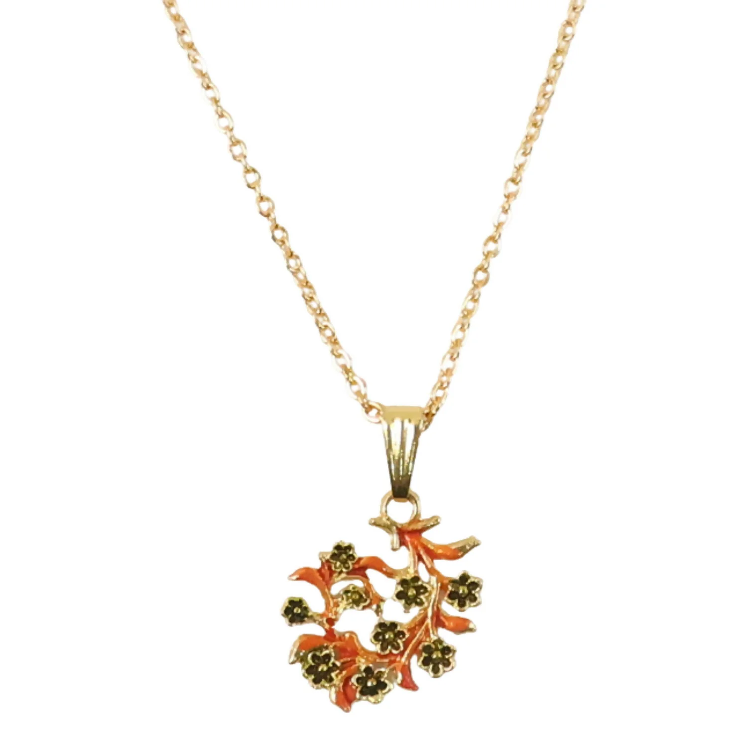 Floral Vine Pendant Necklace – Elegant Traditional Design - Image 4