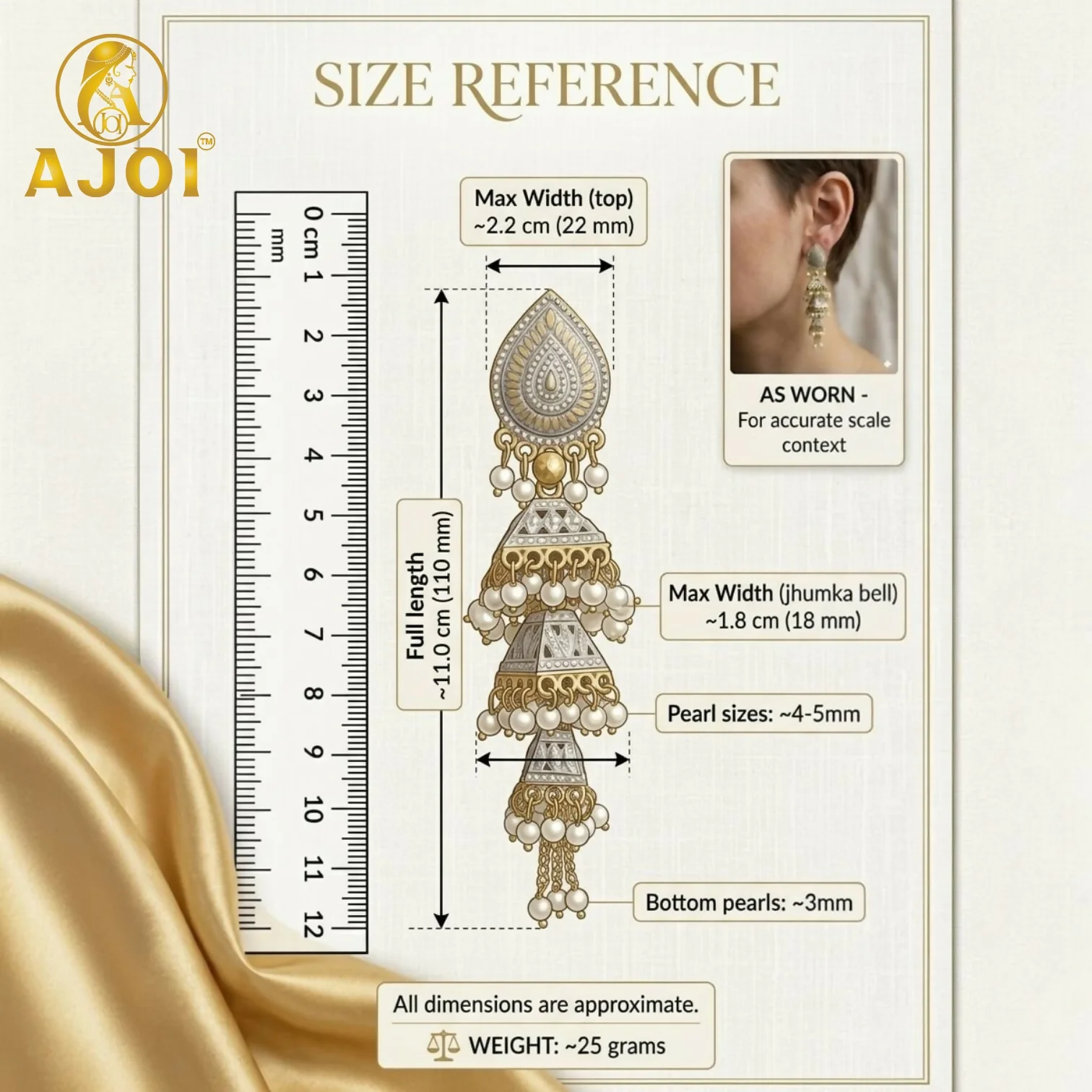 Traditional Jhumka Earrings – Elegant Pearl Drop Design for Festive Looks - Image 5