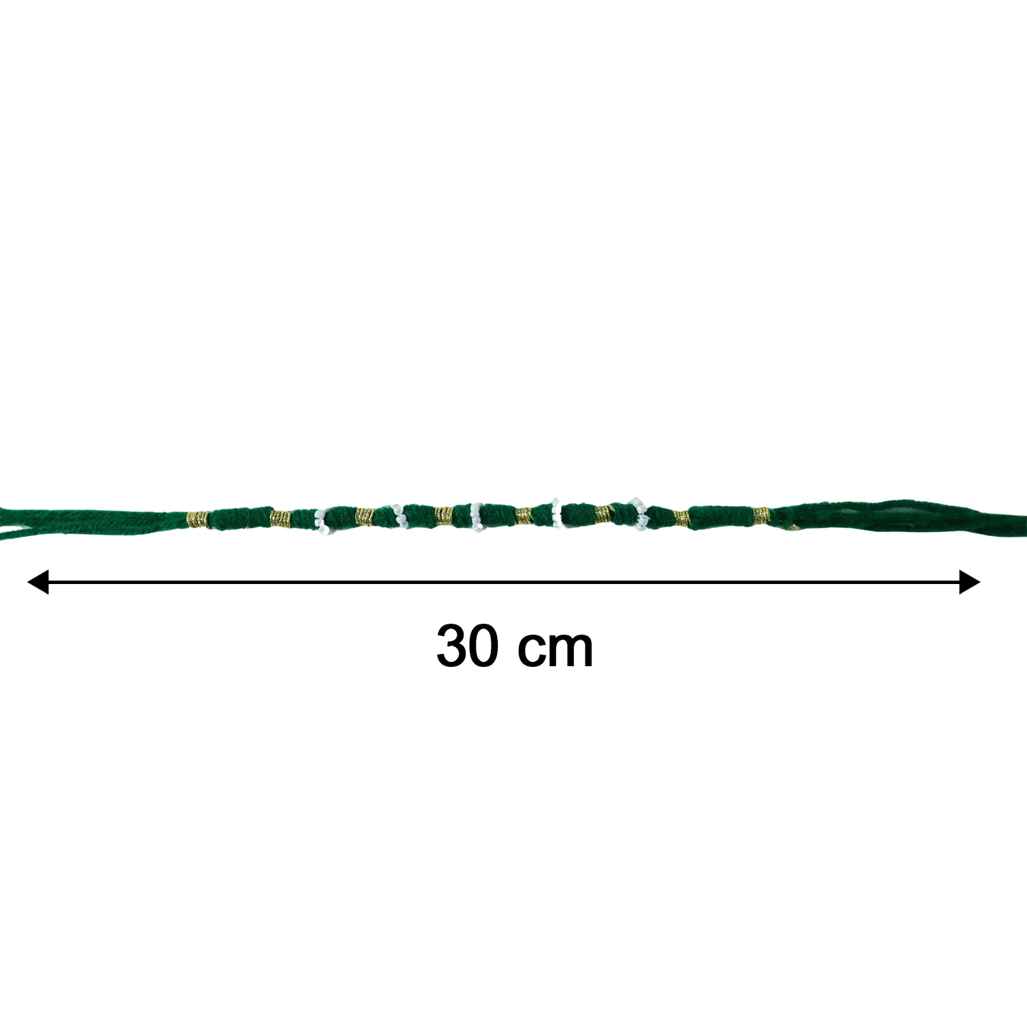 Traditional Green Pearl Beaded Rakhi – Handmade Festive Bracelet - Image 6