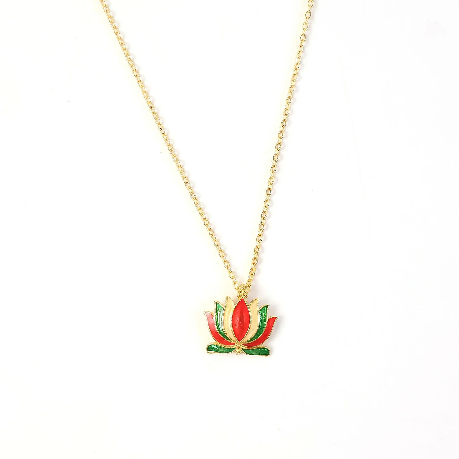 Lotus Flower Pendant Necklace – Elegant Traditional Design for Women - Image 5