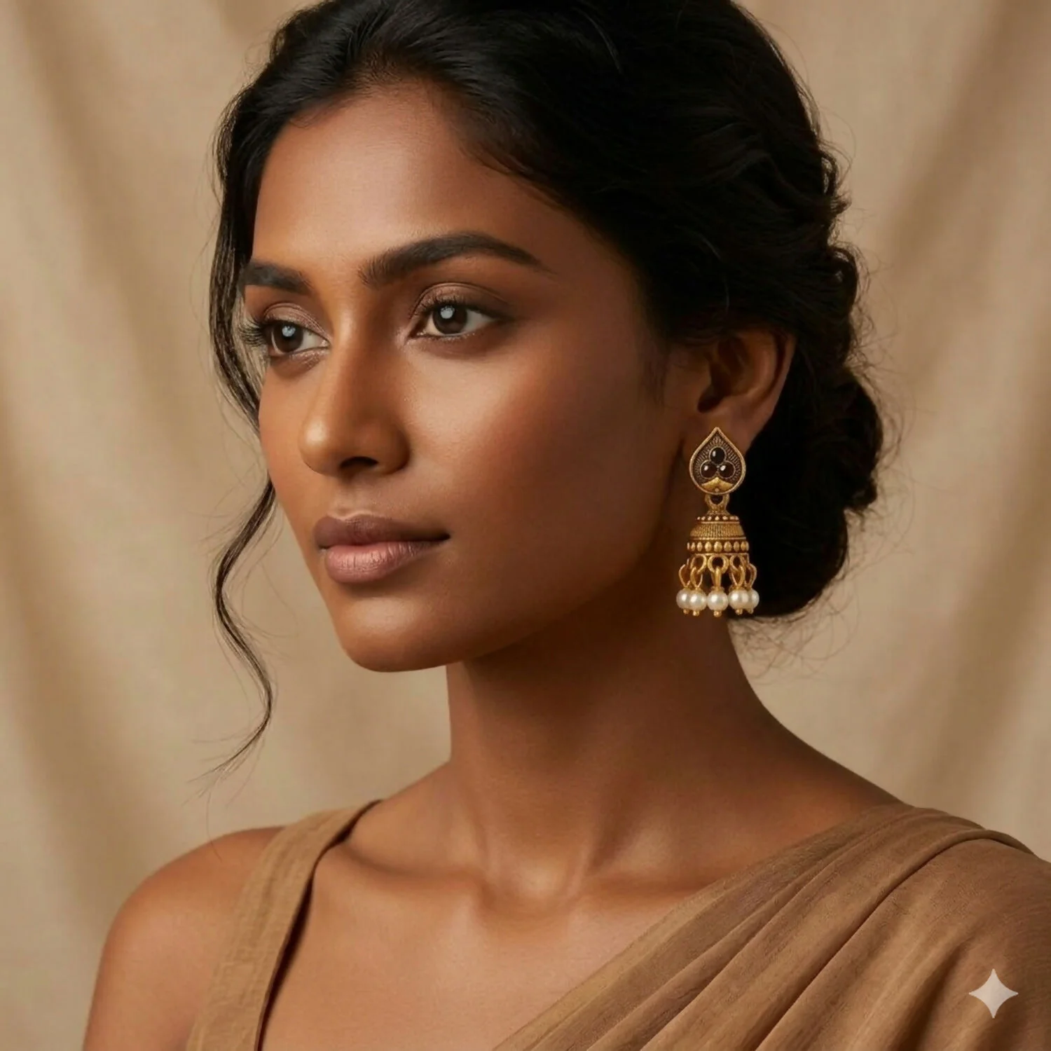 Traditional Matte Gold Jhumka Earrings Combo for Women Set of 6 Pairs Elegant Look - Image 2