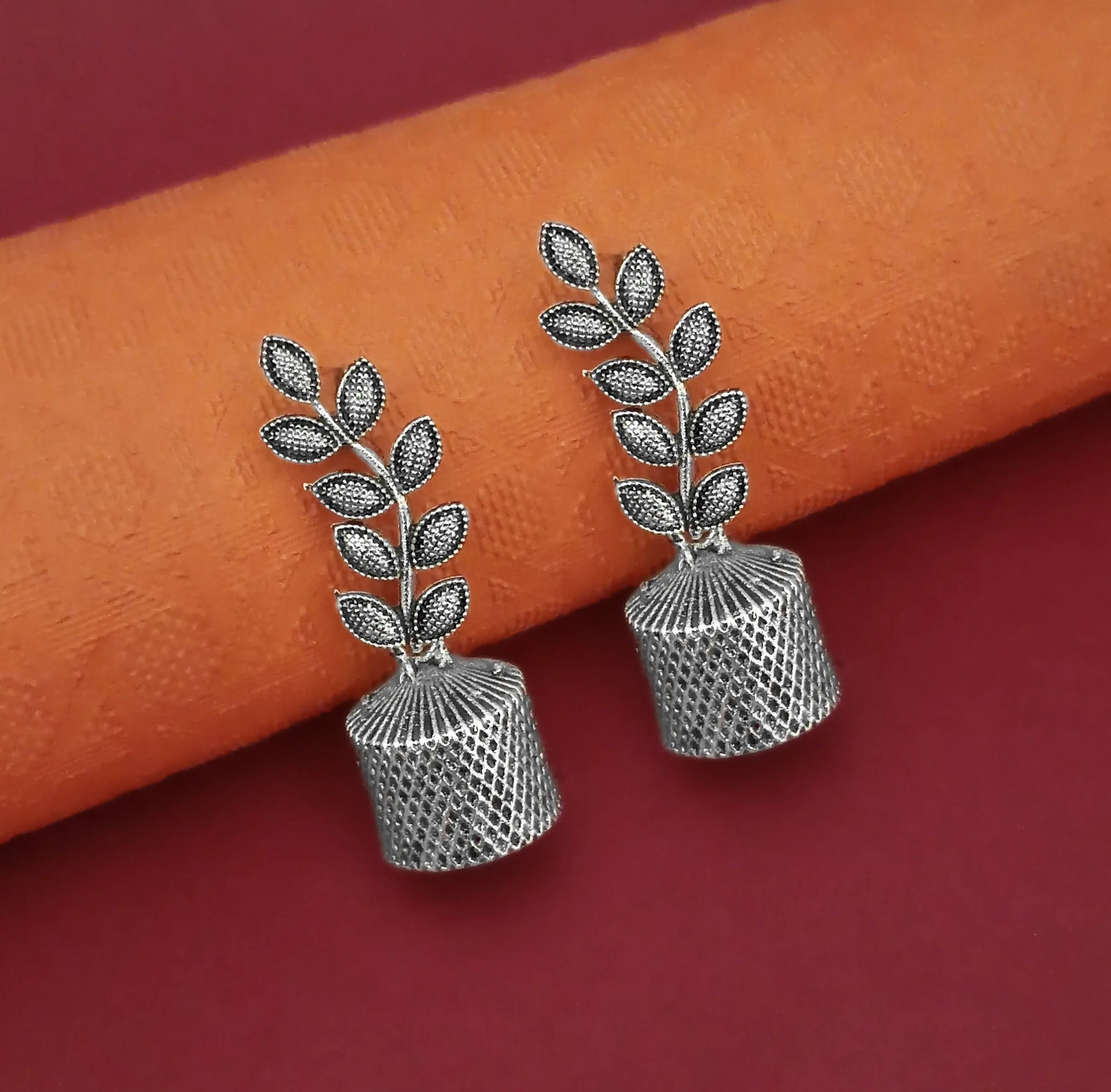 Oxidised Jhumki Earrings Combo – Traditional Indian Ethnic Style - Image 5
