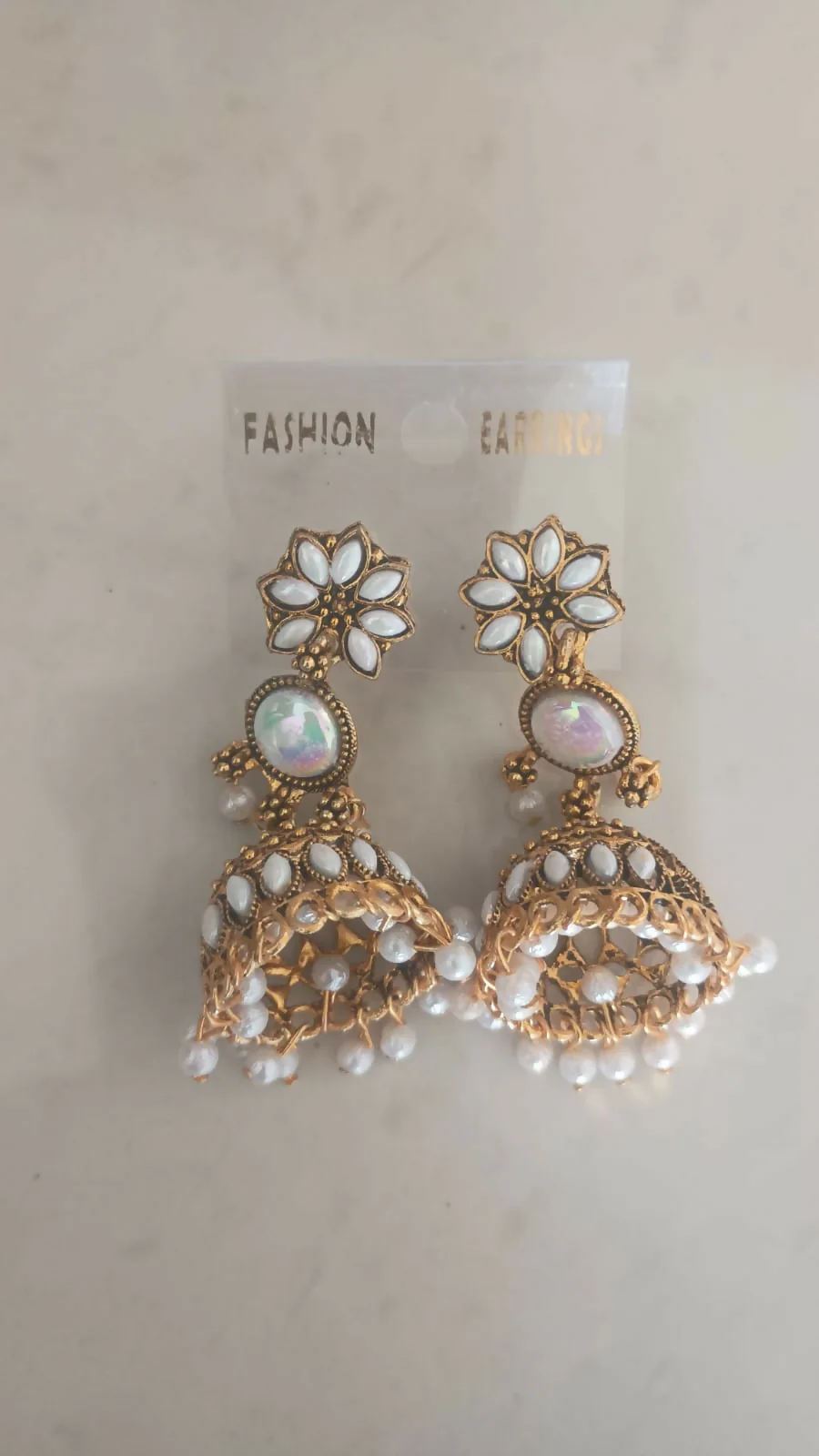 Oxidised Pearl Jhumka Earrings – Elegant Ethnic Party Wear - Image 5