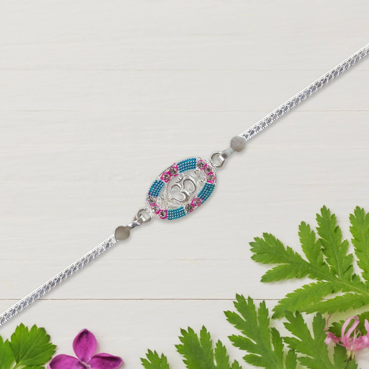 Silver Rakhi for Brother – Traditional Elegance with Surprise Gift - Image 3