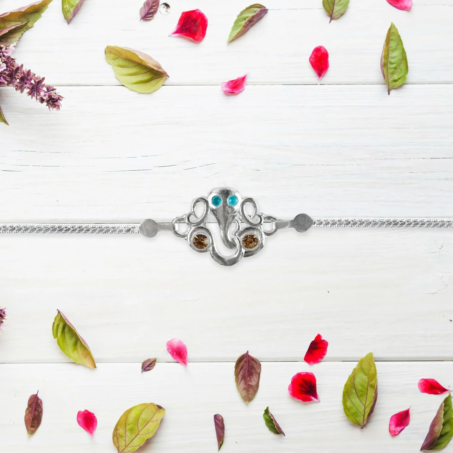 Silver Rakhi for Brother – Traditional Elegance with Surprise Gift - Image 4