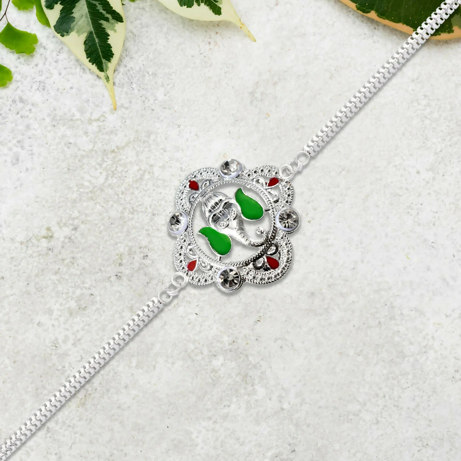 Silver Rakhi for Brother – Traditional Elegance with Surprise Gift - Image 6