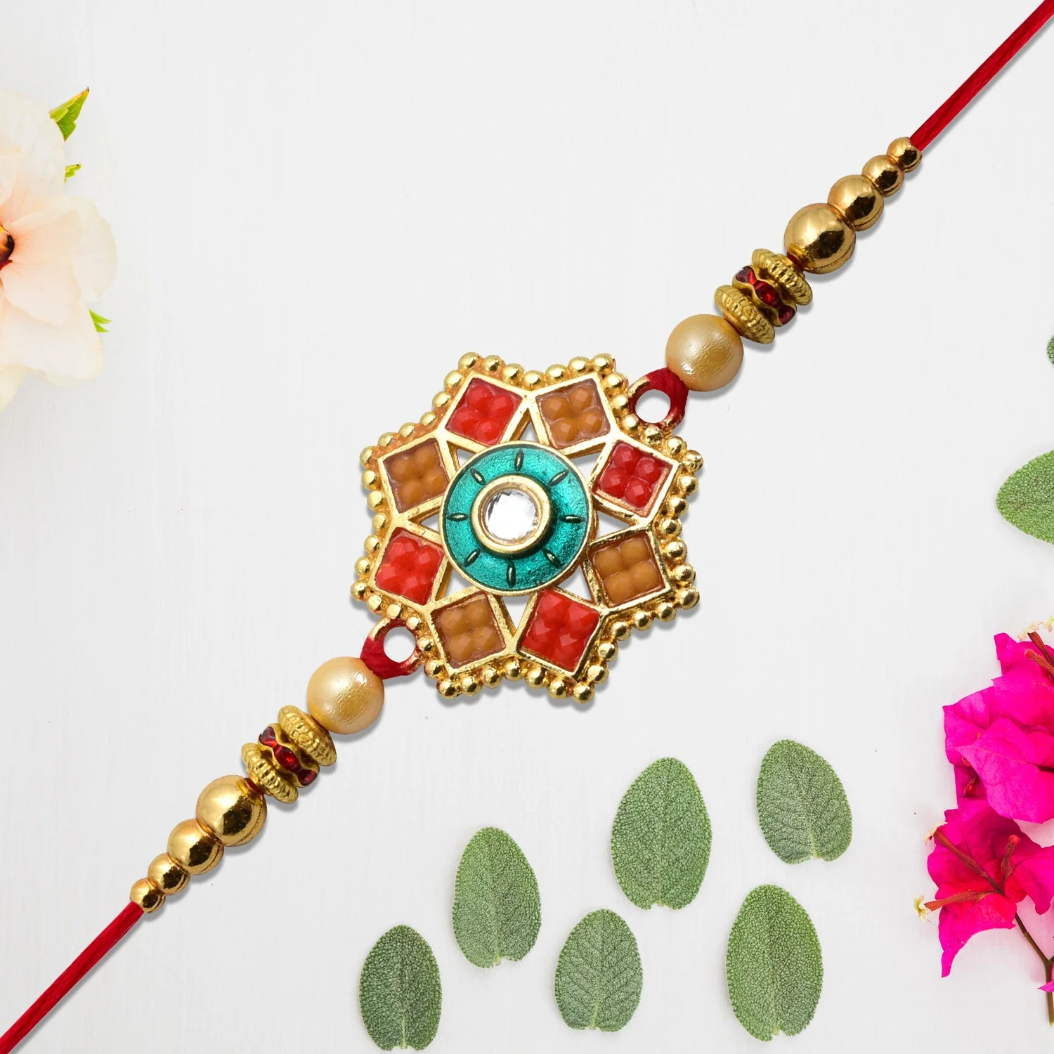 Traditional Unique Shape Rakhi – Skin-Friendly & Handcrafted Design - Image 3