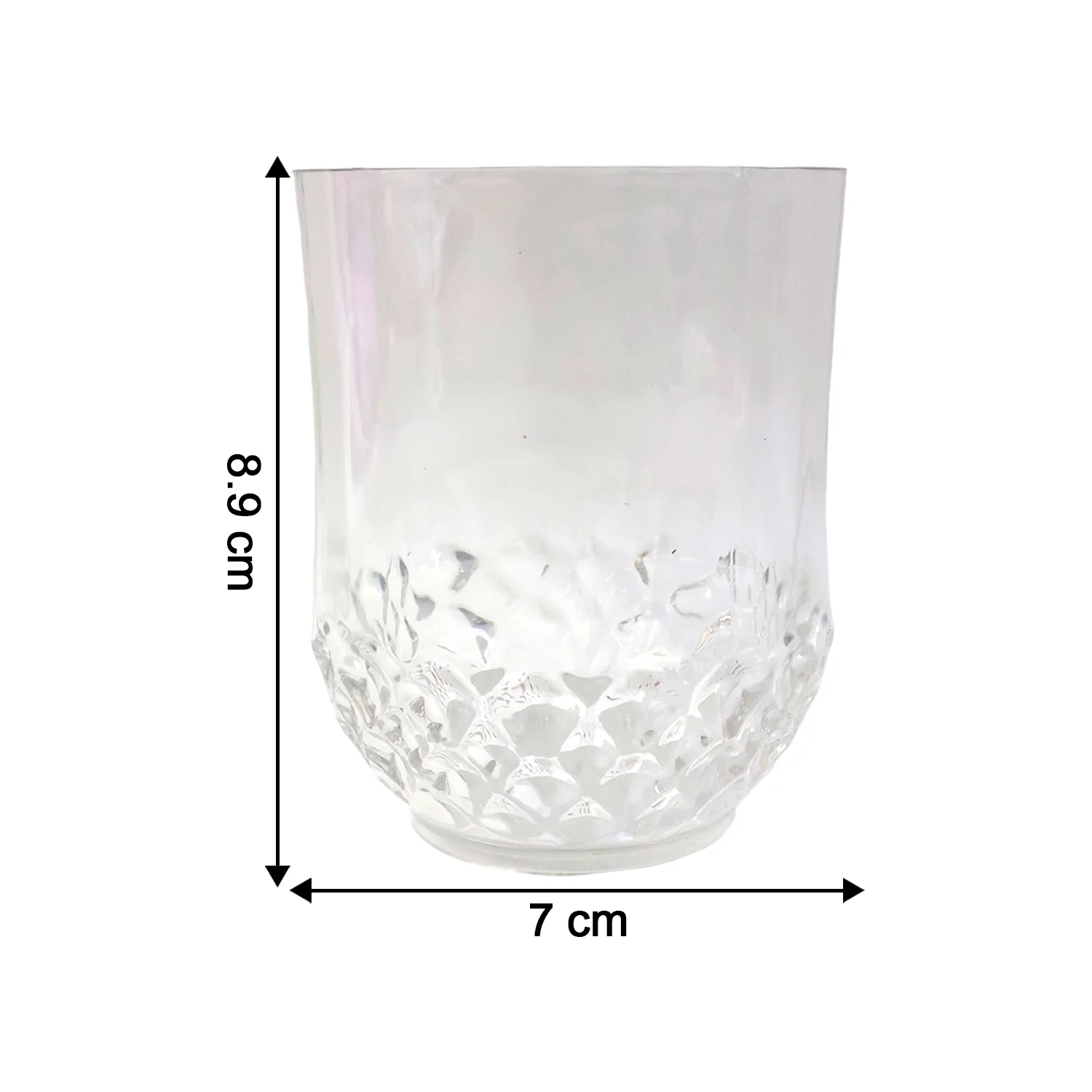 Diamond-Pattern Drinking Glass Set – Elegant 6-Piece Tumbler Set - Image 6