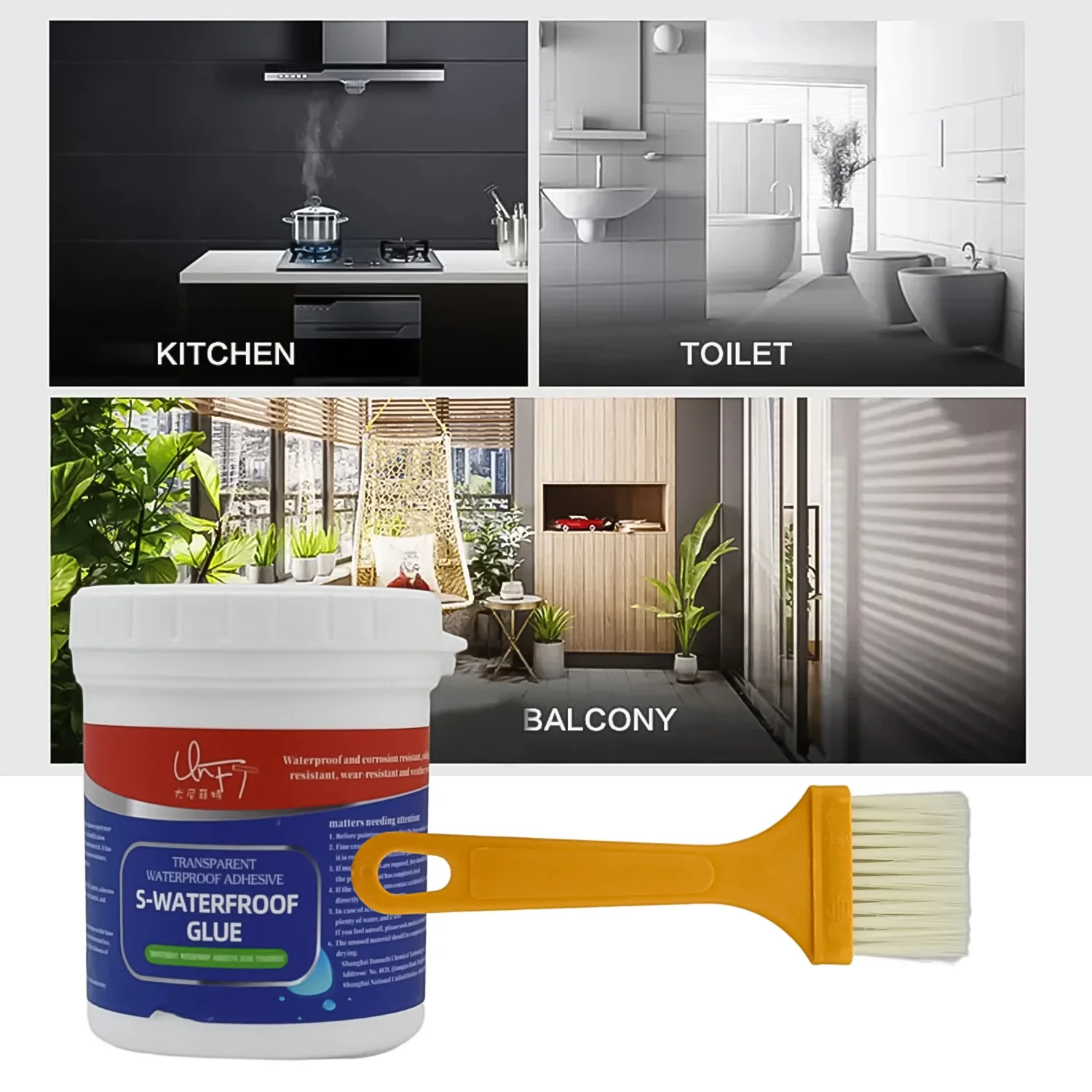 Waterproof Glue – Transparent 300g with Brush | Bathora - Image 6