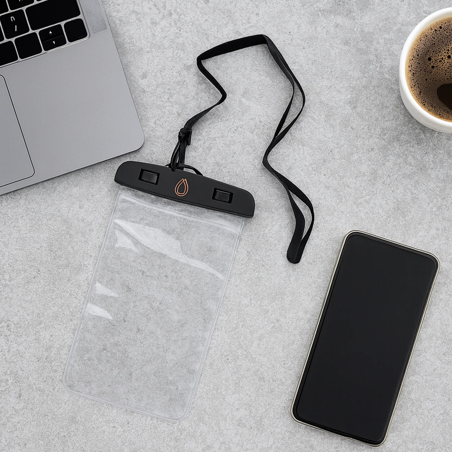 Waterproof Mobile Pouch – Transparent with Neck Strap | PHOBIA