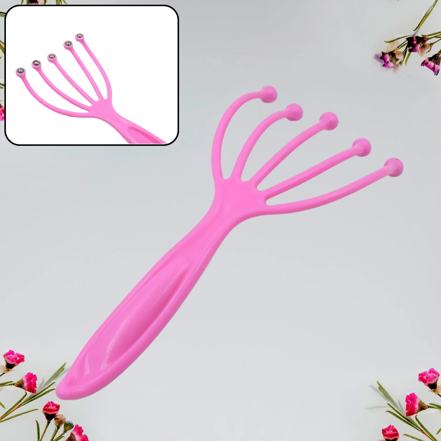 Travel Scalp Head Massager Relaxer Portable Body Stress Relief Tool (1 Pc) - Image 4