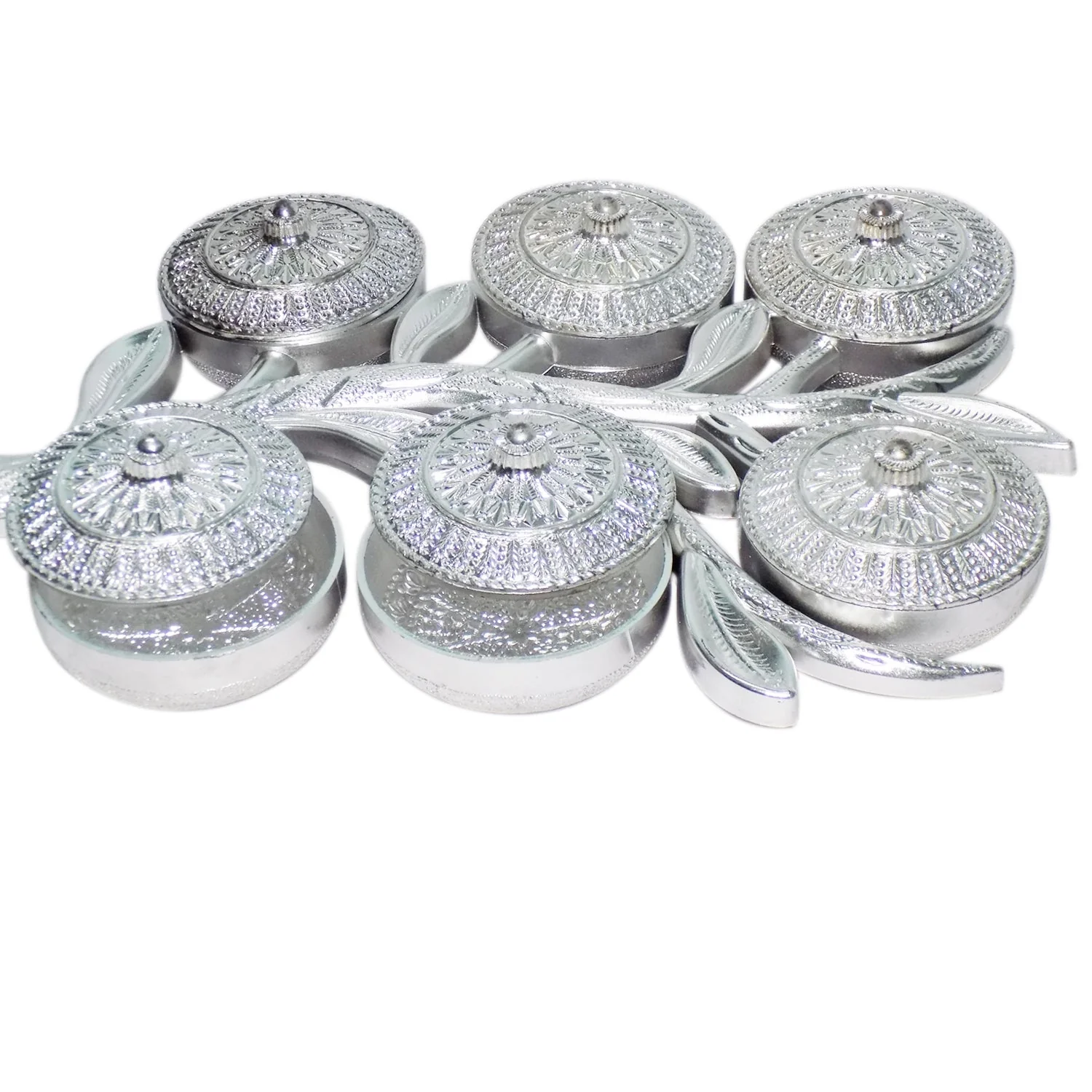 Mukhwas Dani Tray – 6-Compartment Tree Shape Serving | Styleva - Image 6