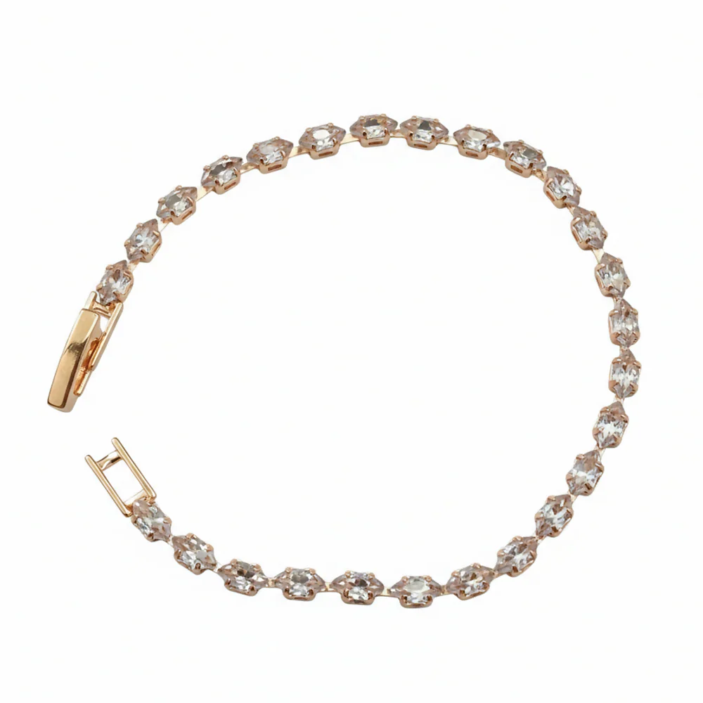 Rose Gold AD Bracelet – Sparkling American Diamond Jewelry for Women - Image 4