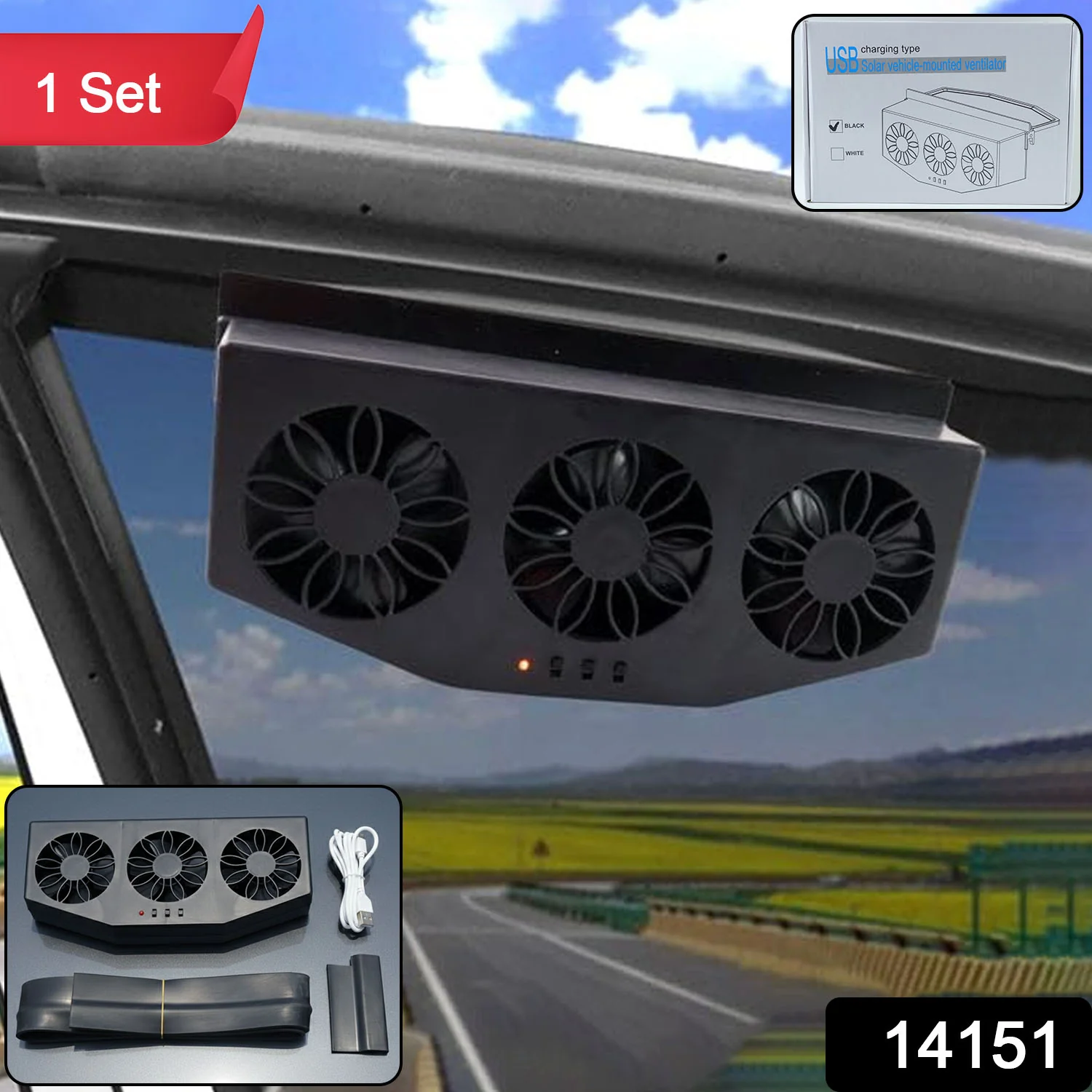 Car Exhaust Ventilation System – Triple Fan Plug & Play Cooling - Image 2