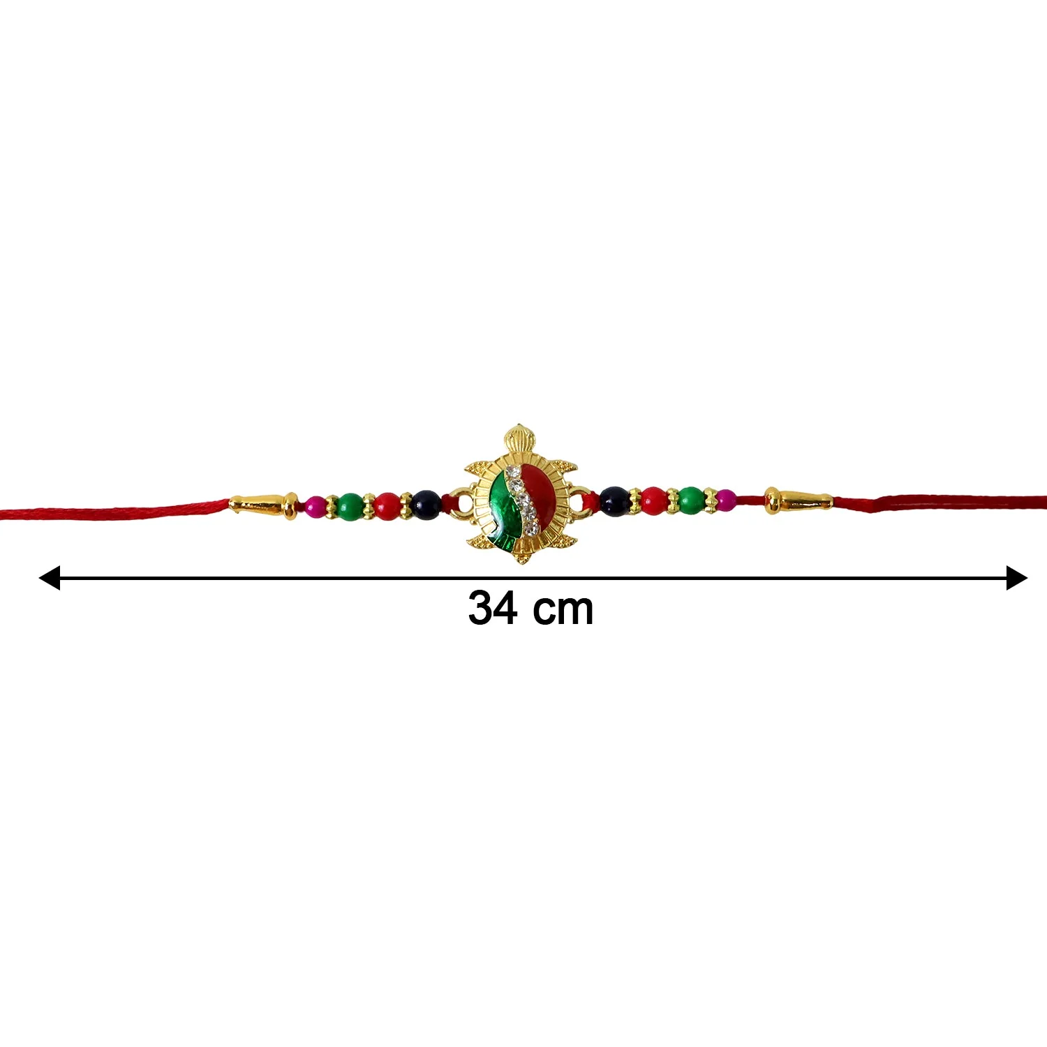 Rakhi – Elegant Turtle Design with Stone Work & Red Thread - Image 6