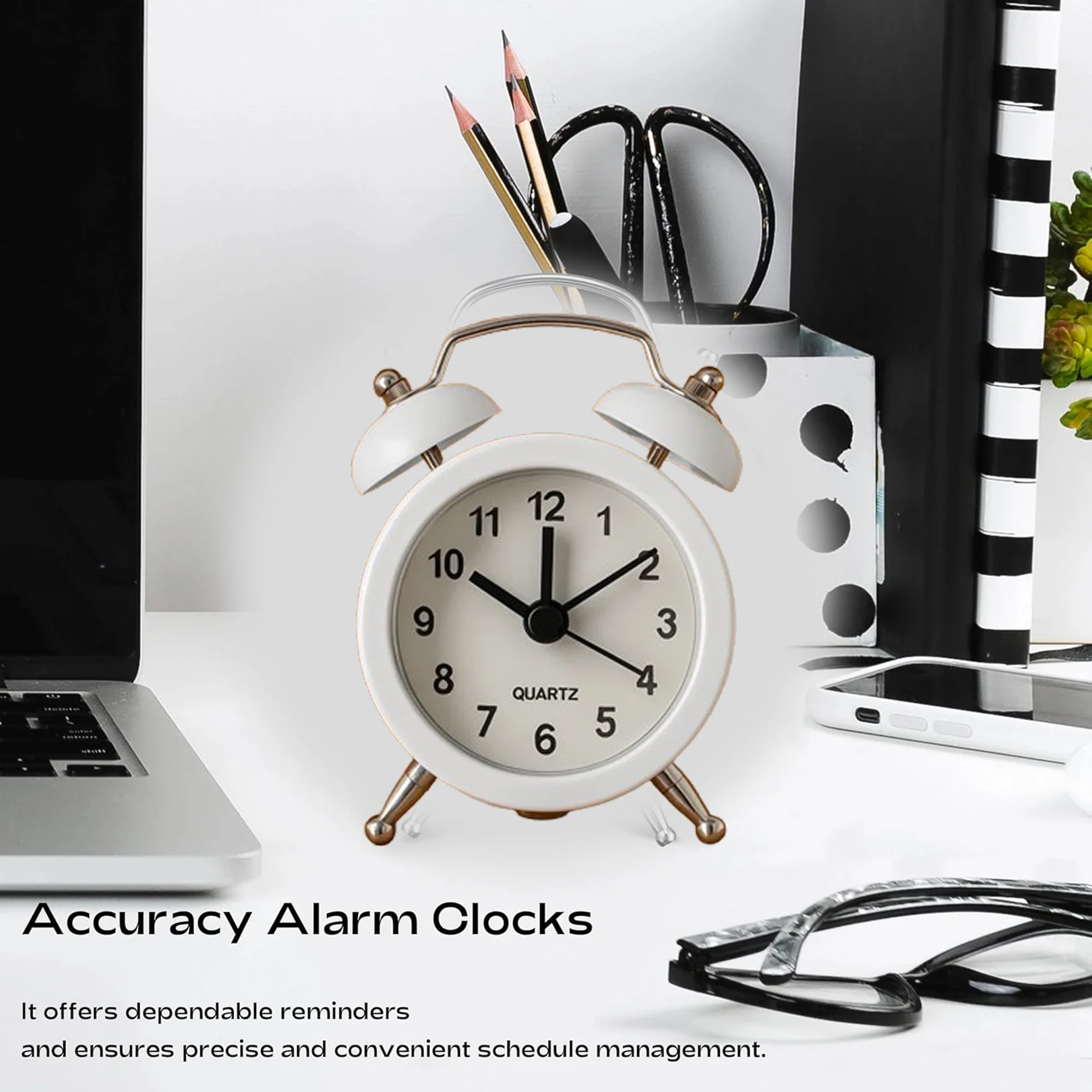 Twin-Bell Analog Alarm Clock – Loud Ringer & Vintage Design - Image 2