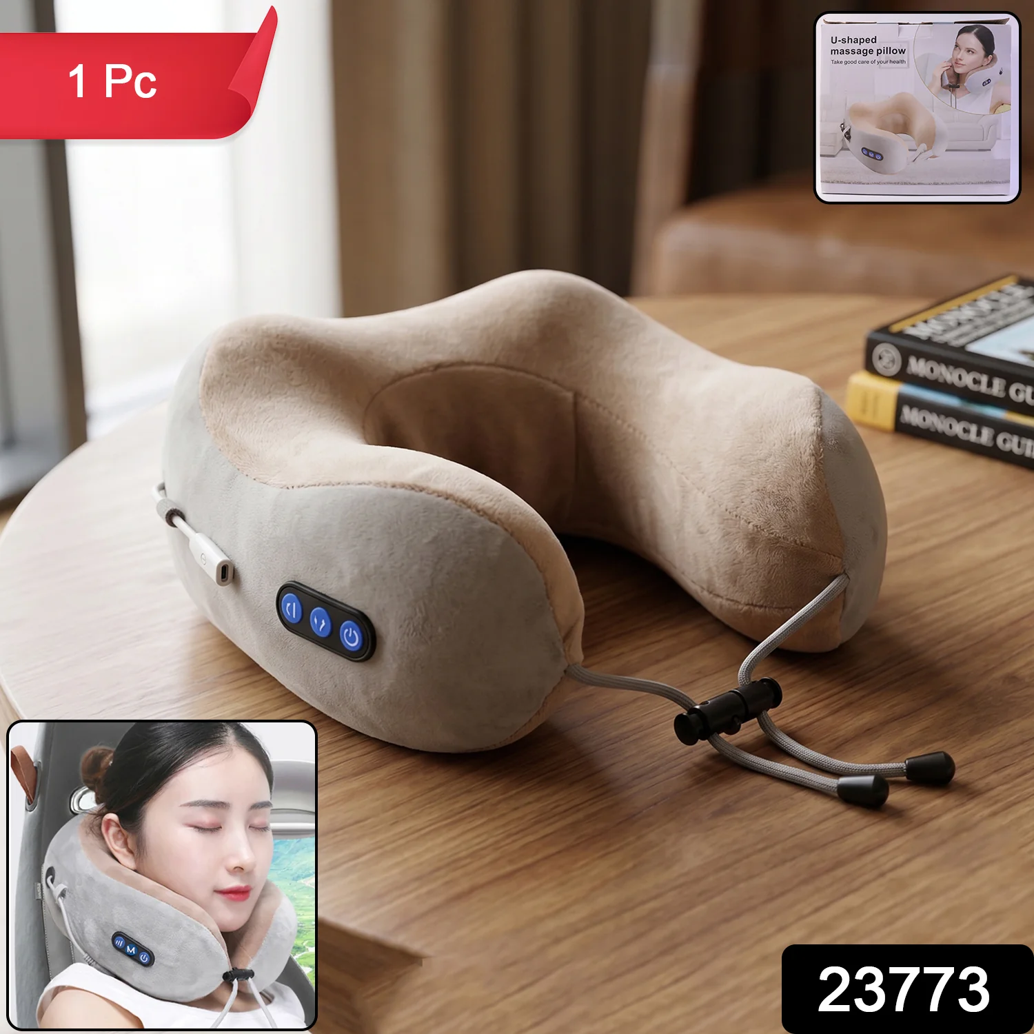 U-Shaped Electric Neck Massage Pillow – Cordless & Rechargeable - Image 2