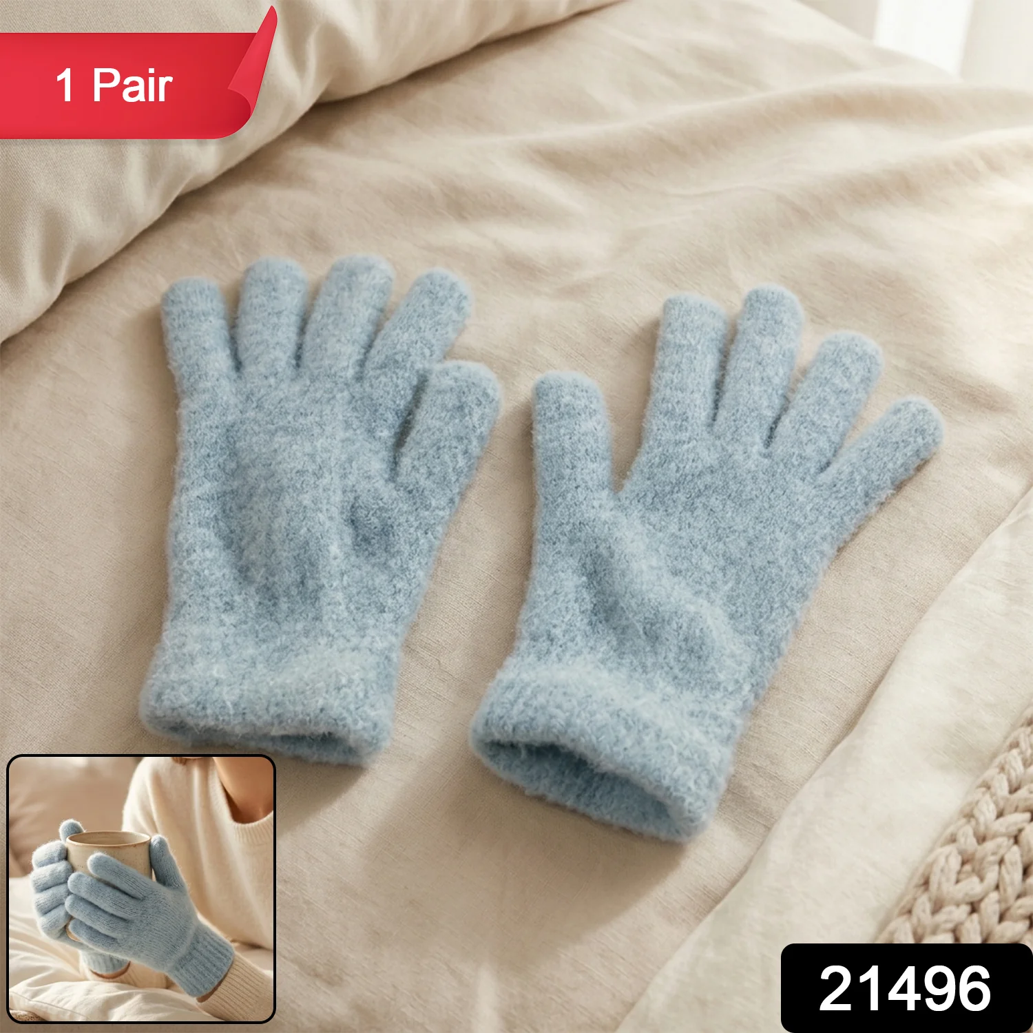 Fleece Winter Gloves – Cozy Full Finger Hand Warmers for Men & Women - Image 2