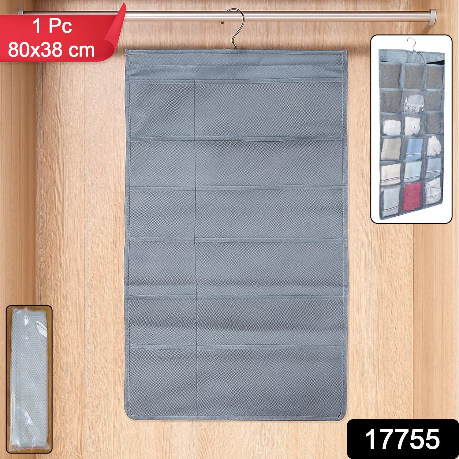 Under Garment Organizer – Foldable Multi-Pocket Hanging Storage Bag - Image 2
