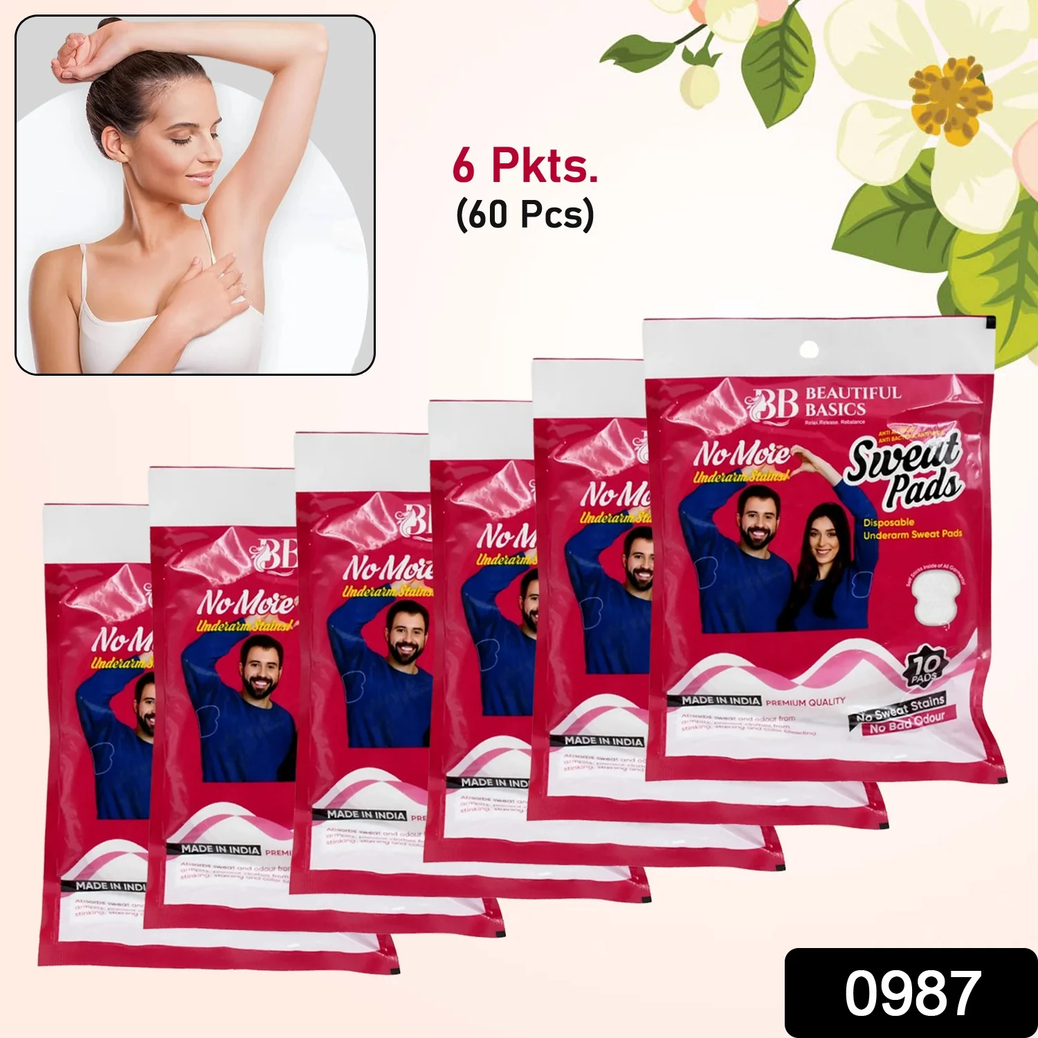 Underarm Sweat Pads – Disposable, Absorbent | Beautiful Basics - Image 2