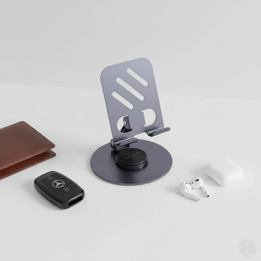 Mobile & Tablet Stand – 360° Rotation & Foldable Design for Easy Use - Image 5